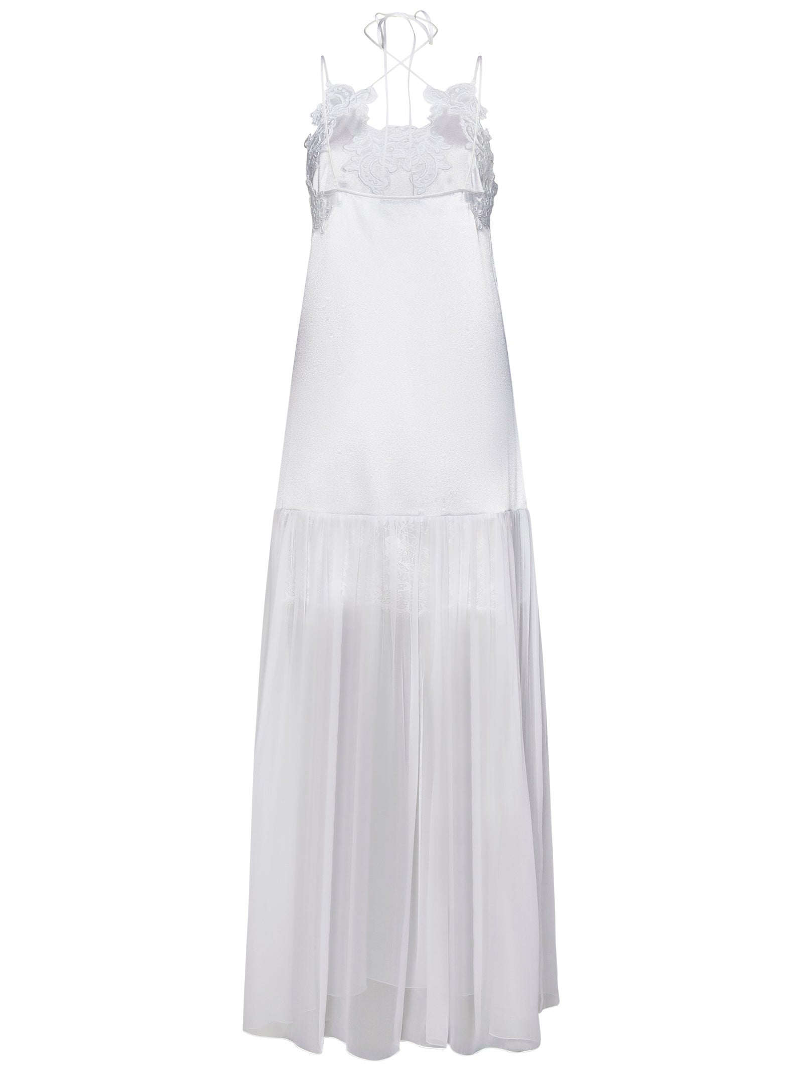 ALBERTA FERRETTI Elegant Long Dress with Lace Detail for Women - Spring Summer 25