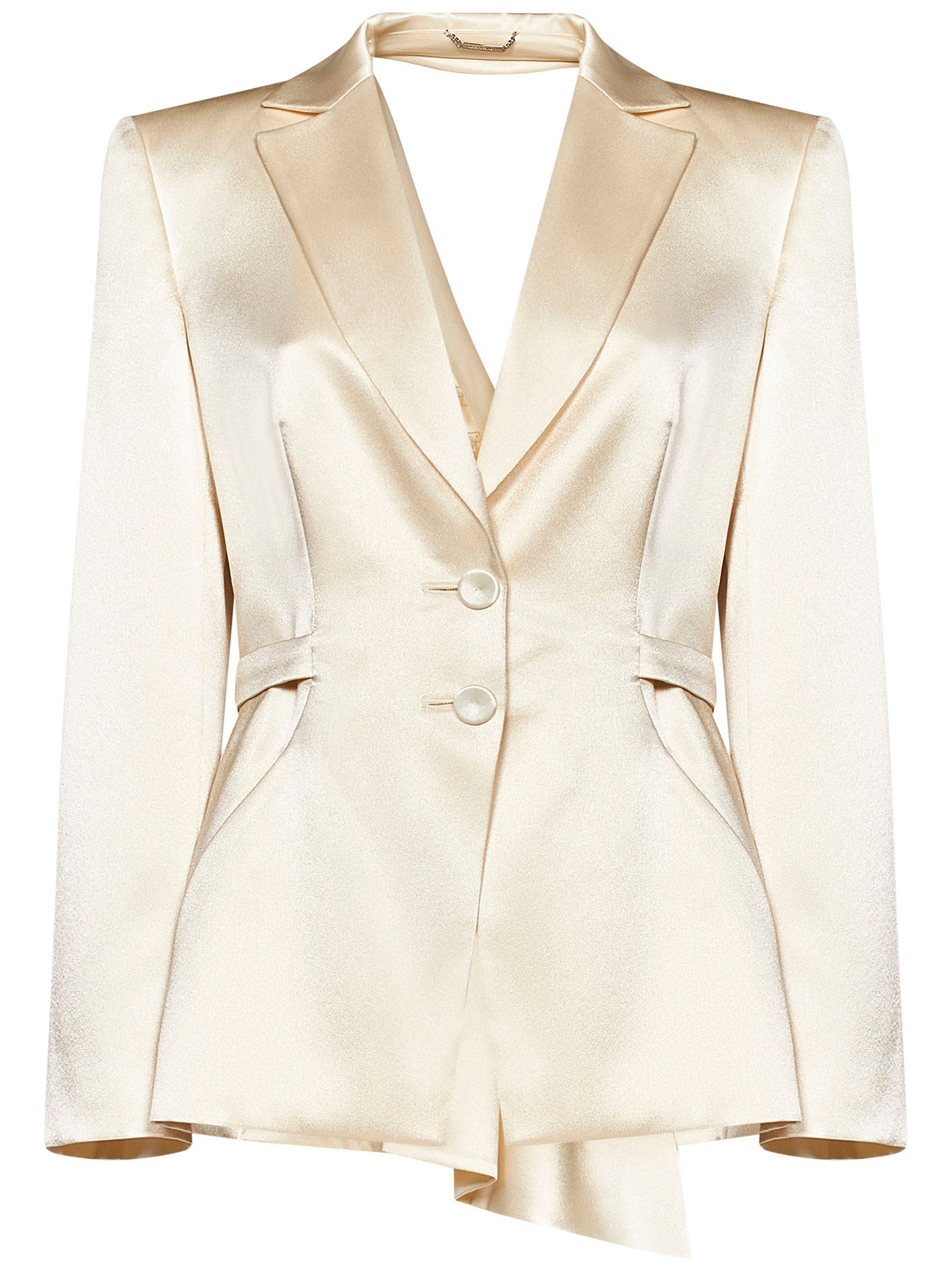 ALBERTA FERRETTI Chic Tailored Blazer with V-Cut Back
