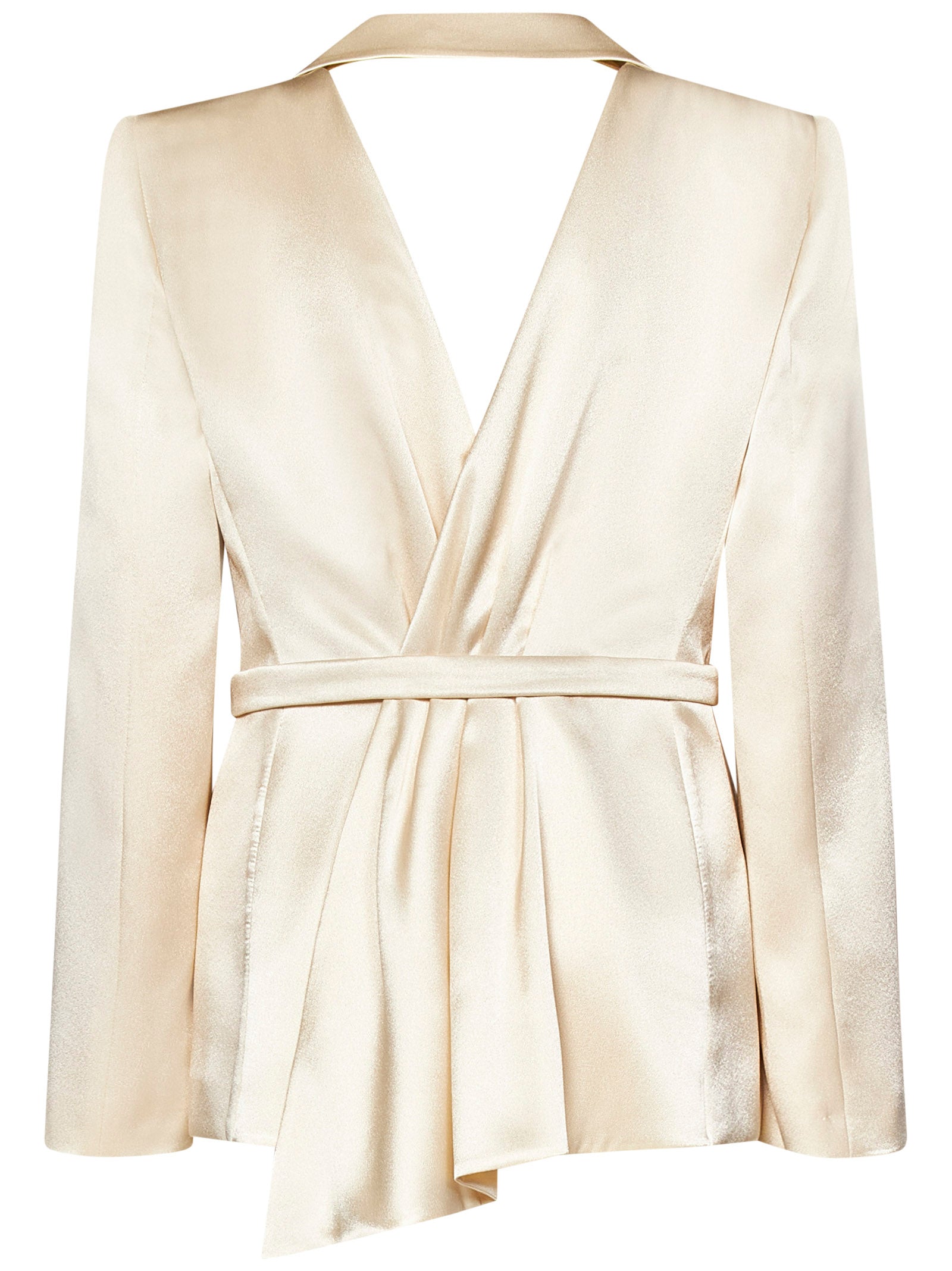 ALBERTA FERRETTI Chic Tailored Blazer with V-Cut Back