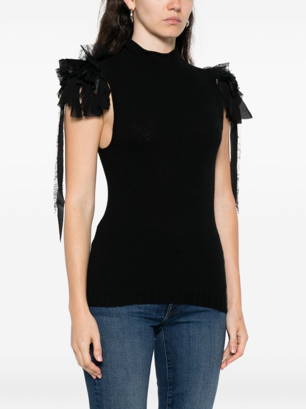 ALBERTA FERRETTI Chic Cashmere-Wool Blend Top