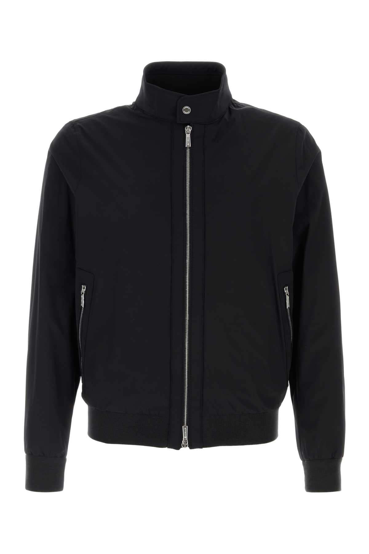MOORER Midnight Nylon Blend Albert Bomber Jacket - Men's