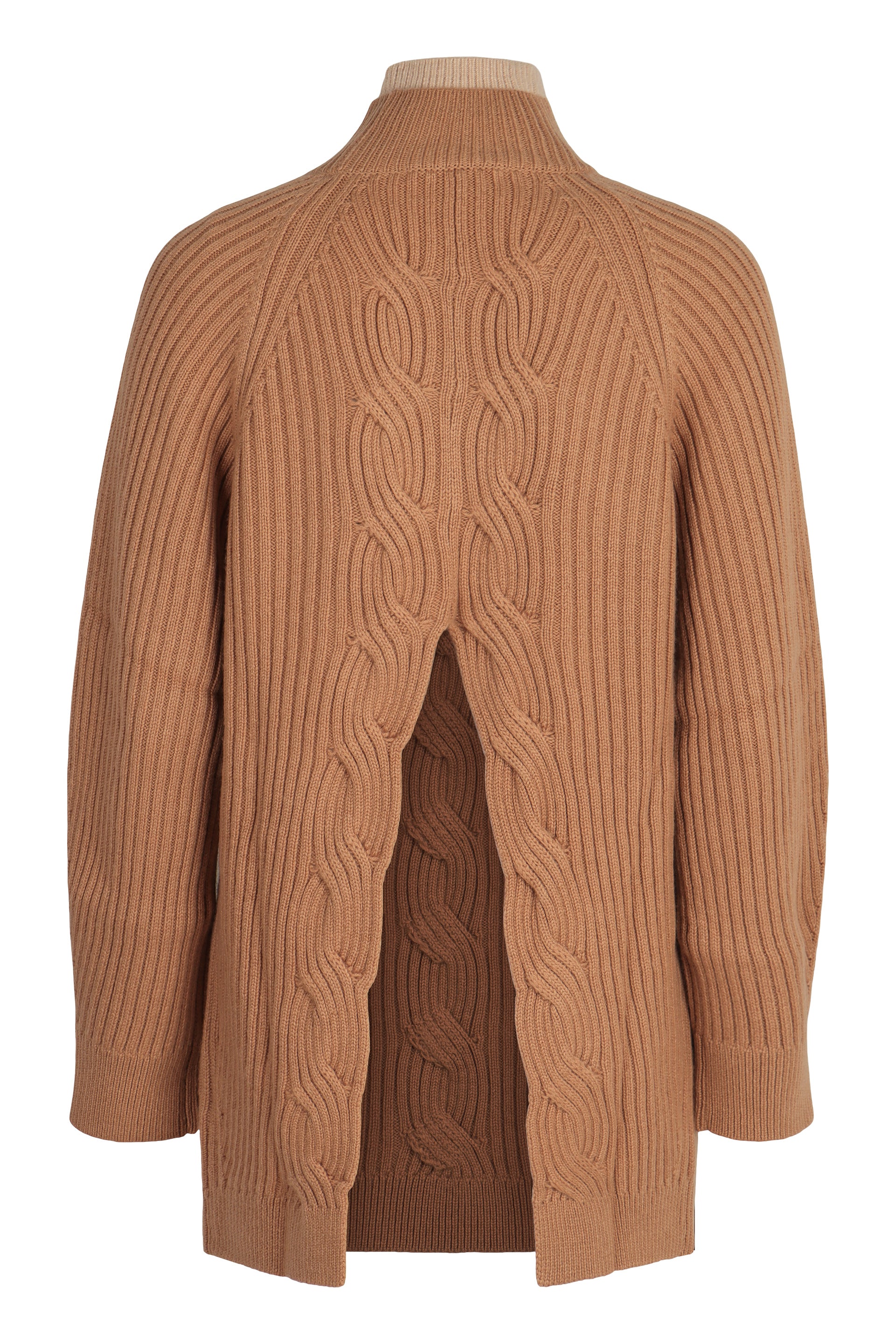 MAX MARA Oversized Wool and Cashmere High Collar Sweater