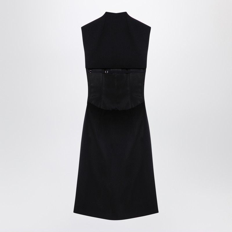 MAX MARA SPORTMAX Sleeveless Wool Blend Dress with Adjustable Back, Size: 4