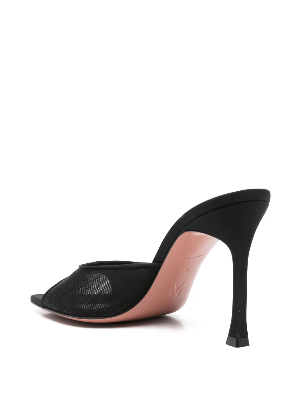 AMINA MUADDI Alexa Mesh Slip On Sandals 95mm Heels