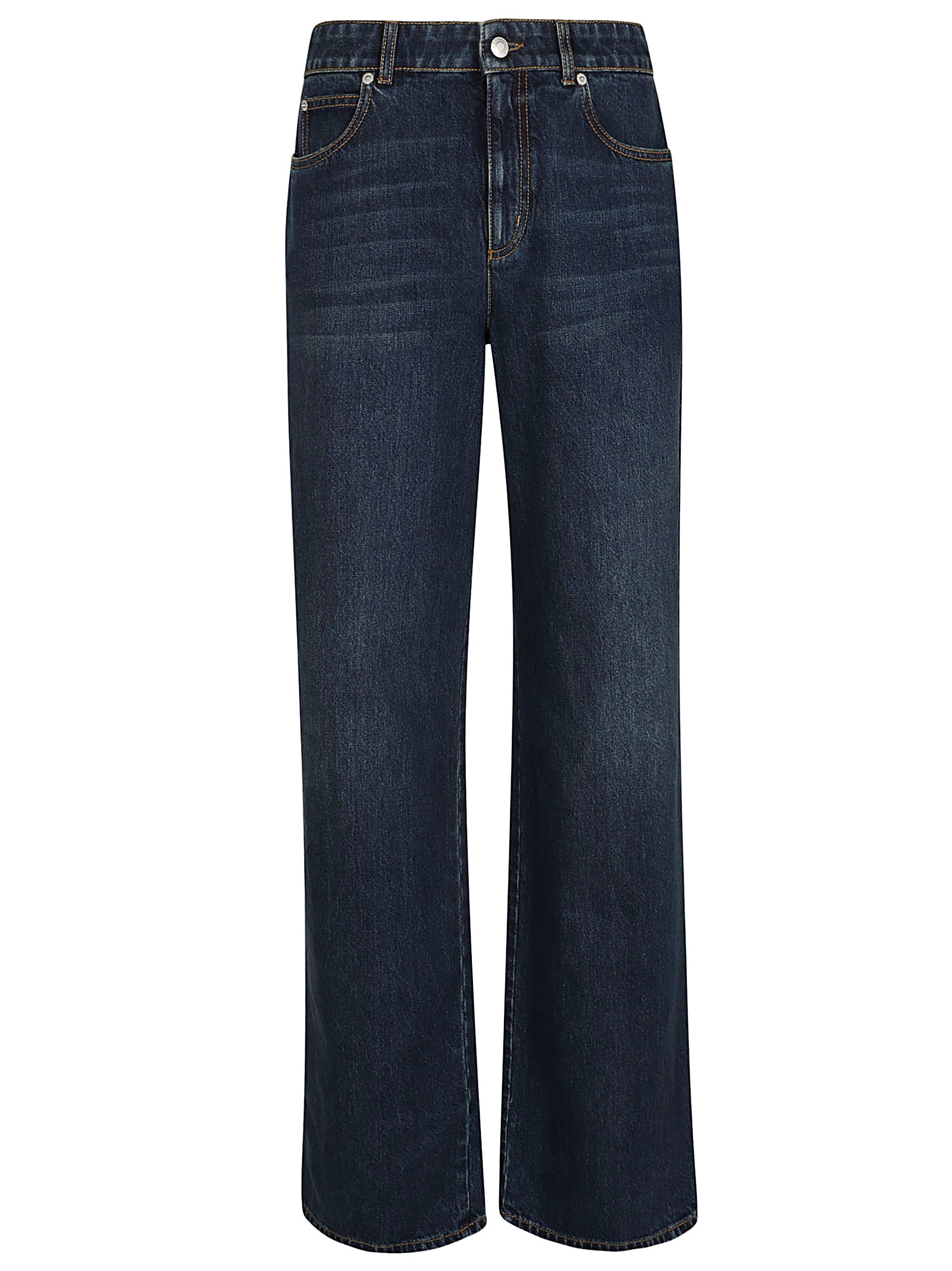 ALEXANDER MCQUEEN Wide Leg Stonewashed Jeans for Women