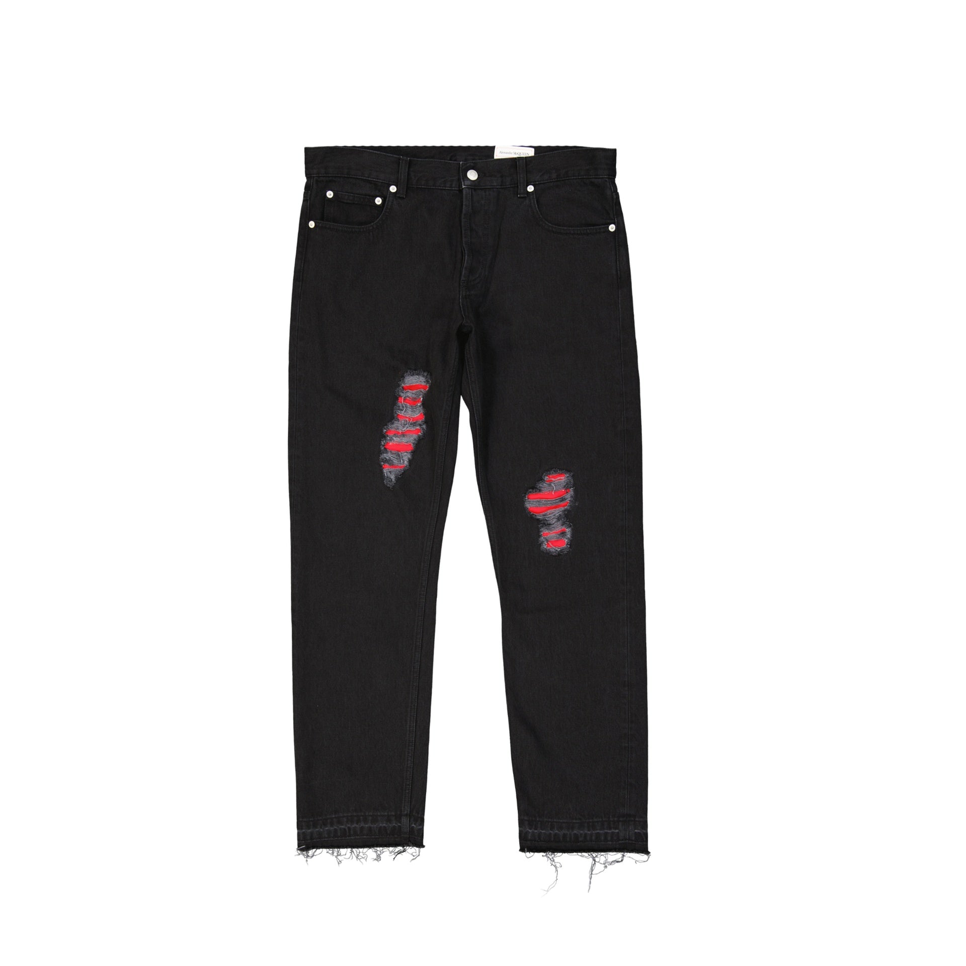 ALEXANDER MCQUEEN Sleek Cotton Denim Jeans