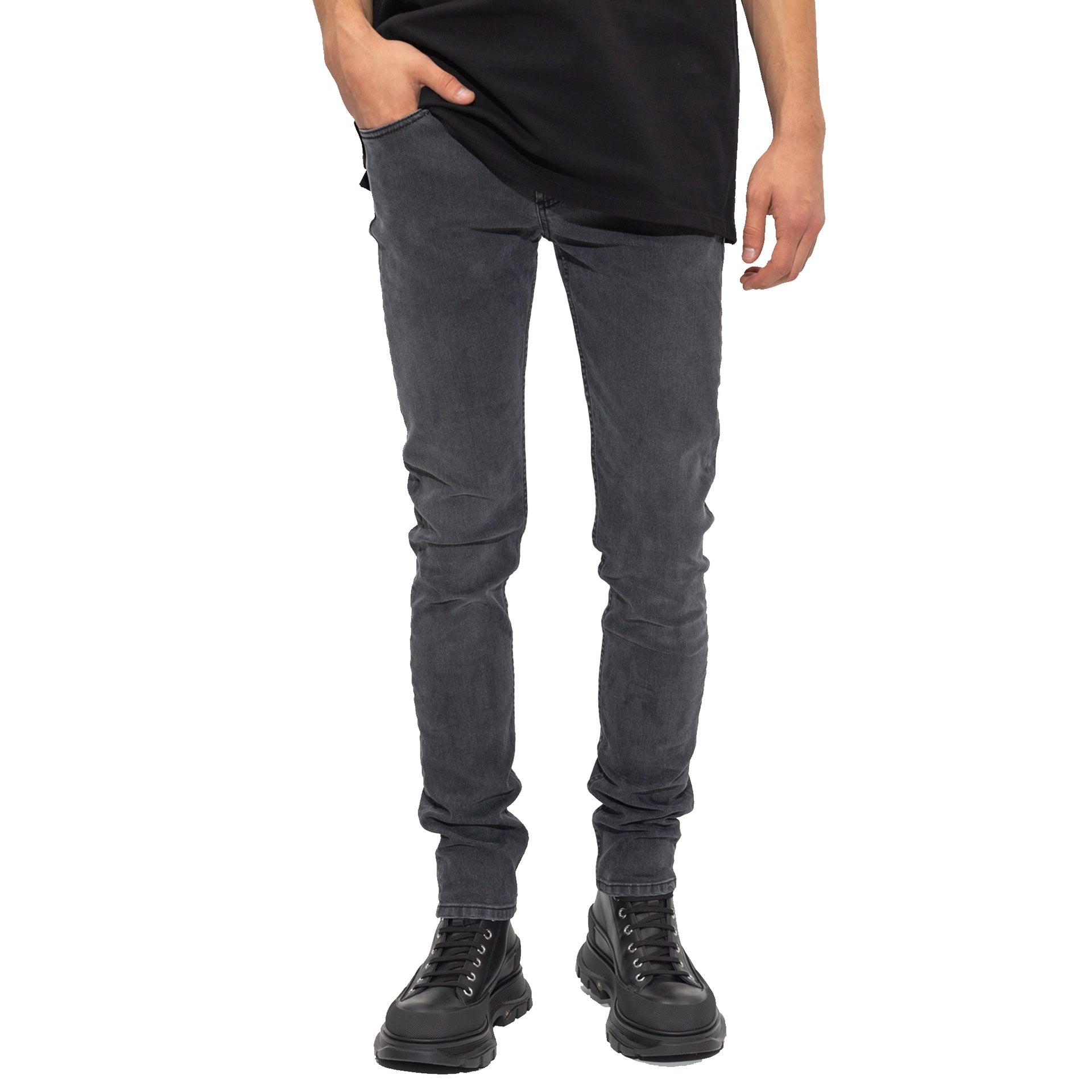 ALEXANDER MCQUEEN Sleek Cotton Denim Jeans