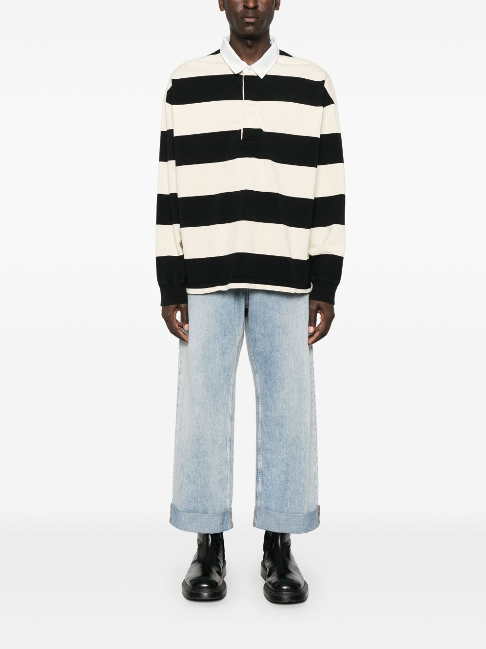 ALEXANDER MCQUEEN Oversized Skull Motif Polo Shirt - Size M