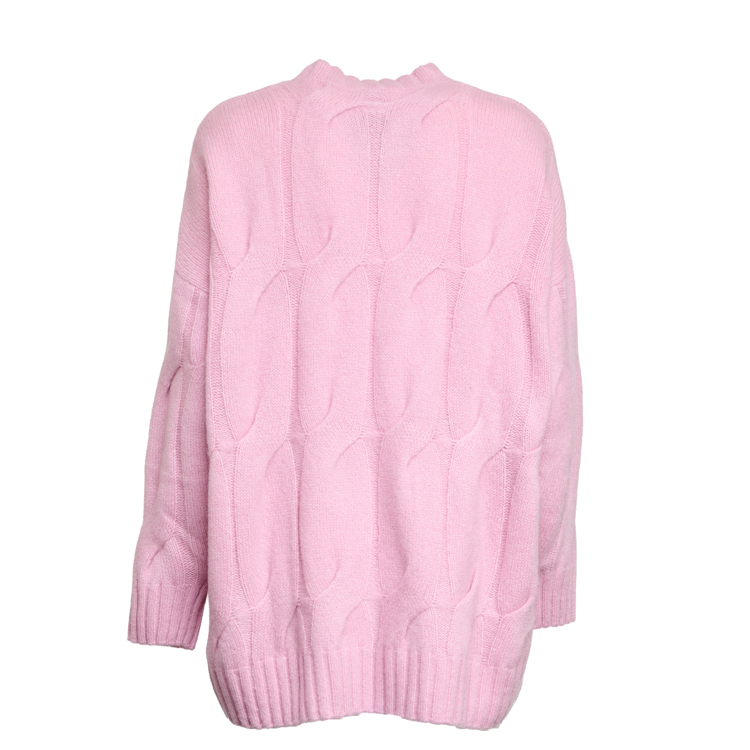 ALLUDE Oversized Cable Knit Sweater for Women