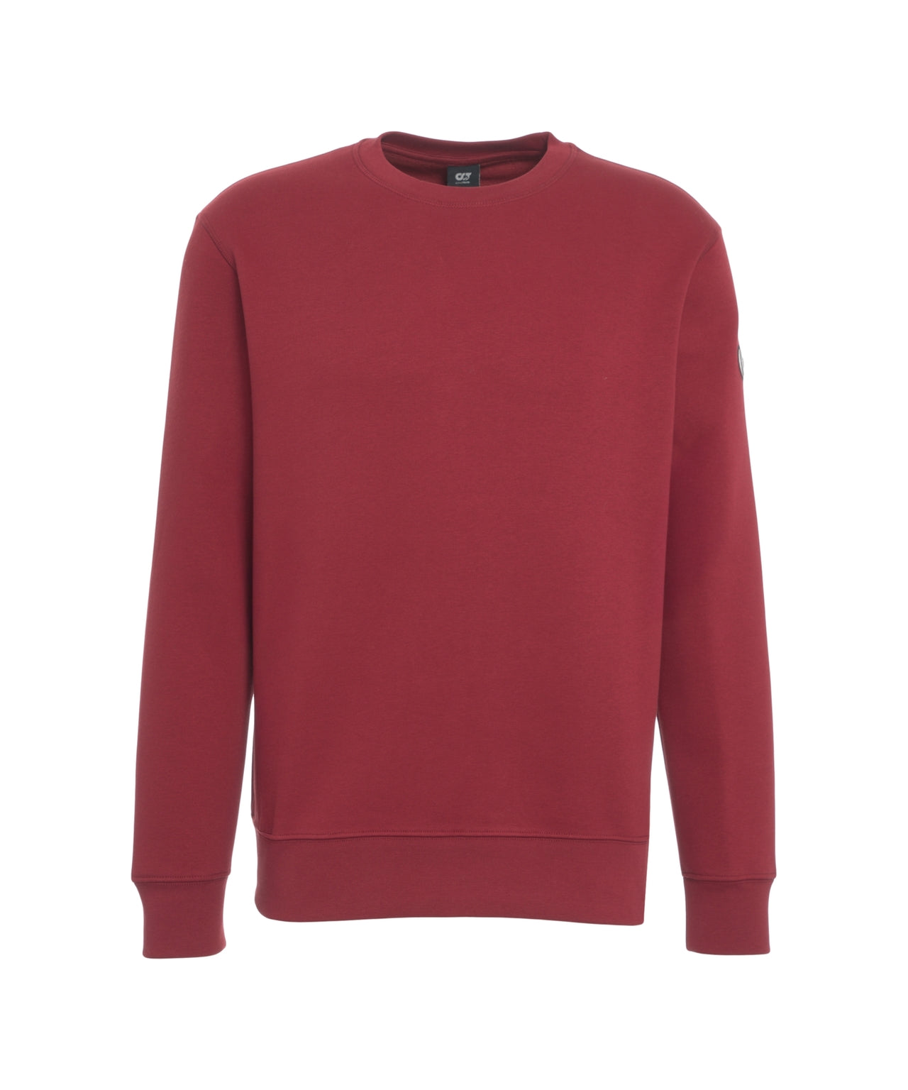 ALPHA TAURI Classic Crew Neck Sweatshirt with Patch Logo for Men