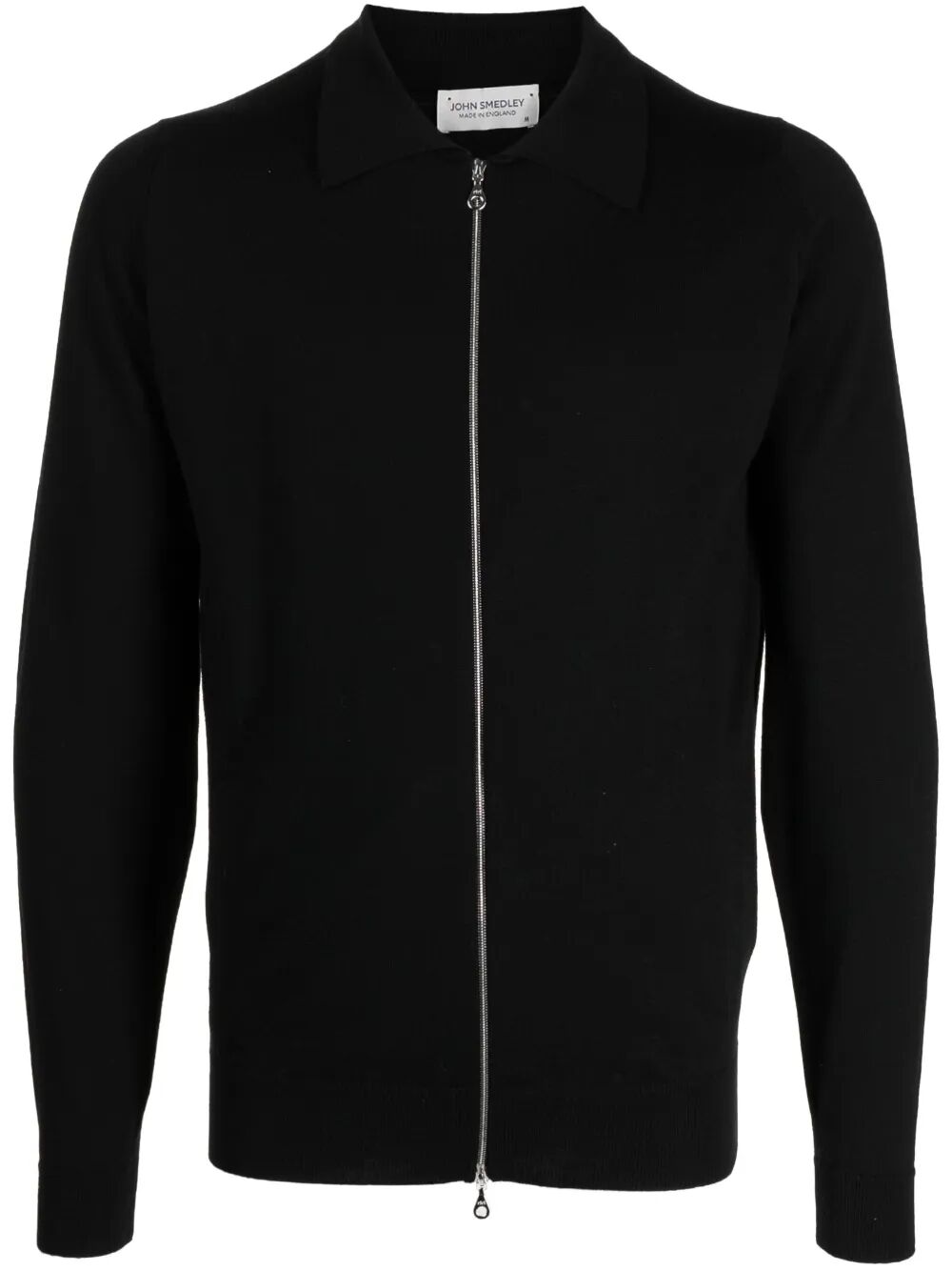 JOHN SMEDLEY Men's Zip-Up Cardigan in Merino Wool