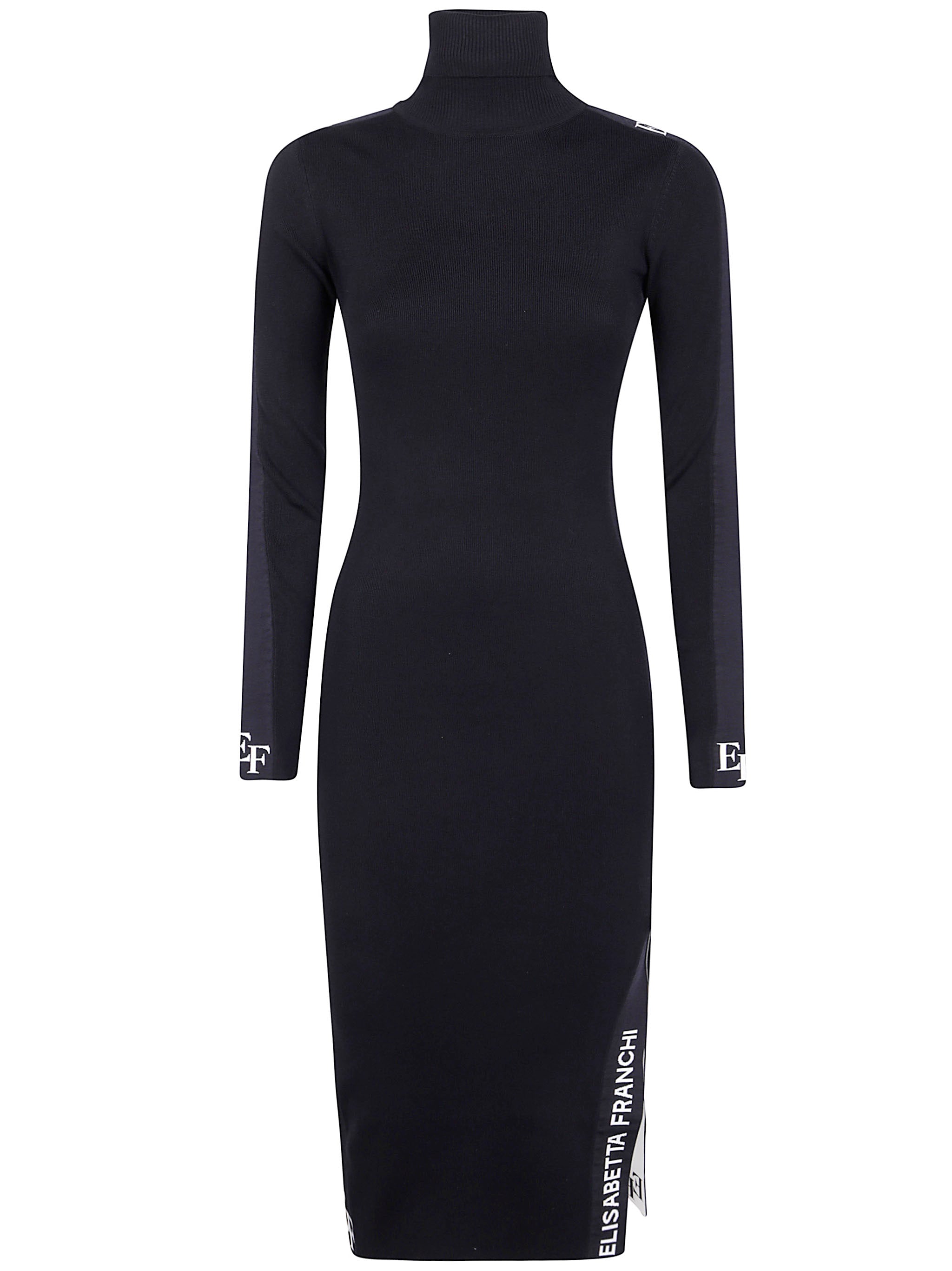 ELISABETTA FRANCHI Long Sleeve Knit Dress