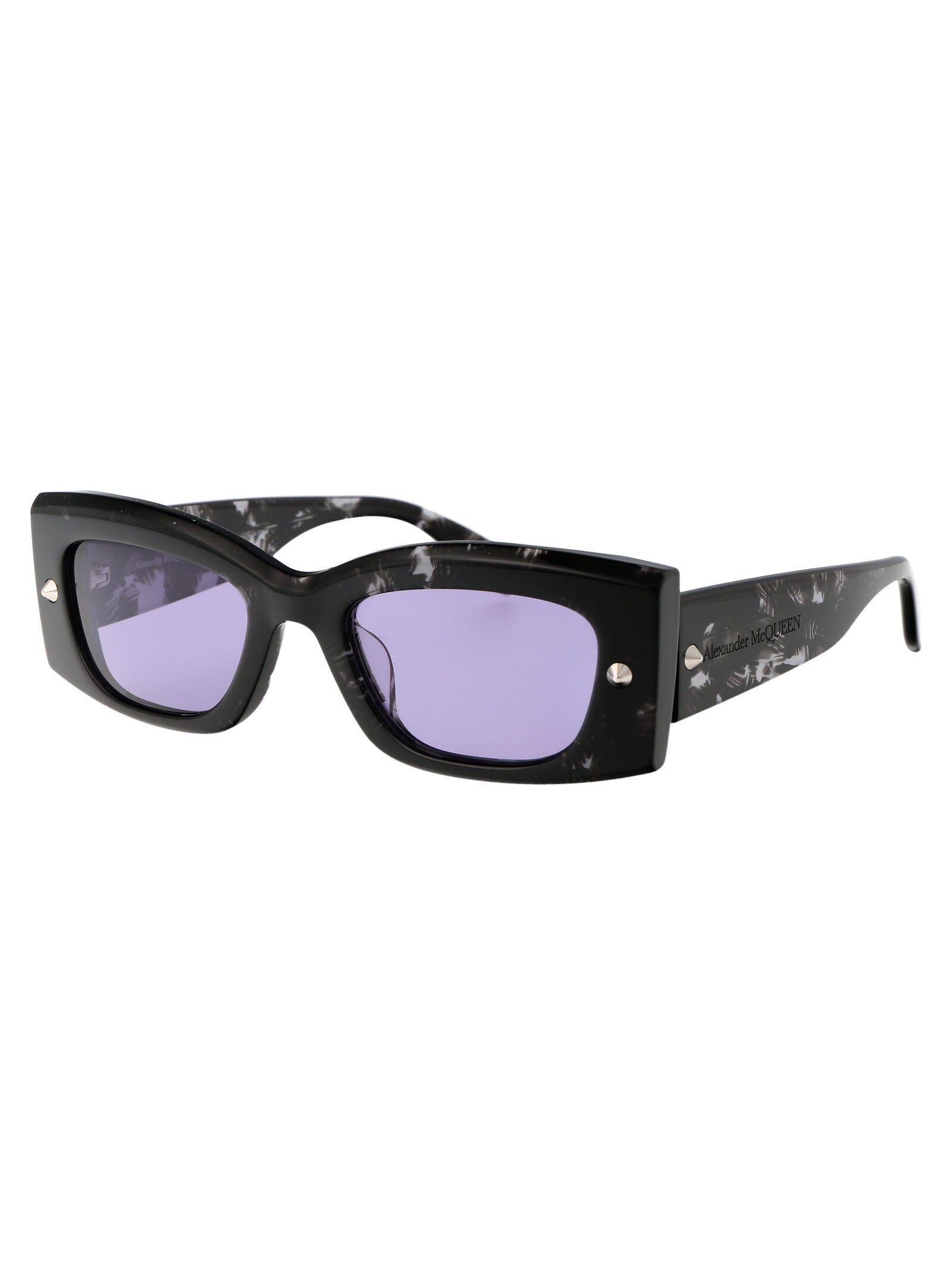 ALEXANDER MCQUEEN Acetate Mini Havana Sunglasses