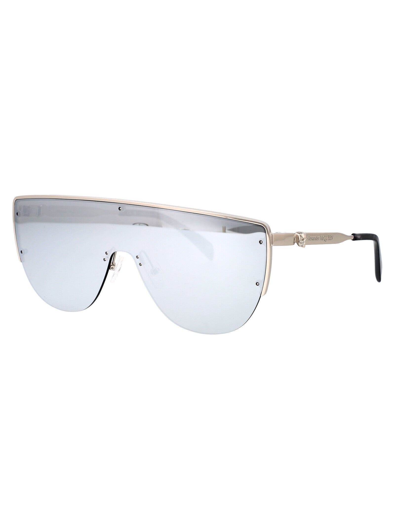 ALEXANDER MCQUEEN Metallic Sunglasses for Women - SS25 Collection