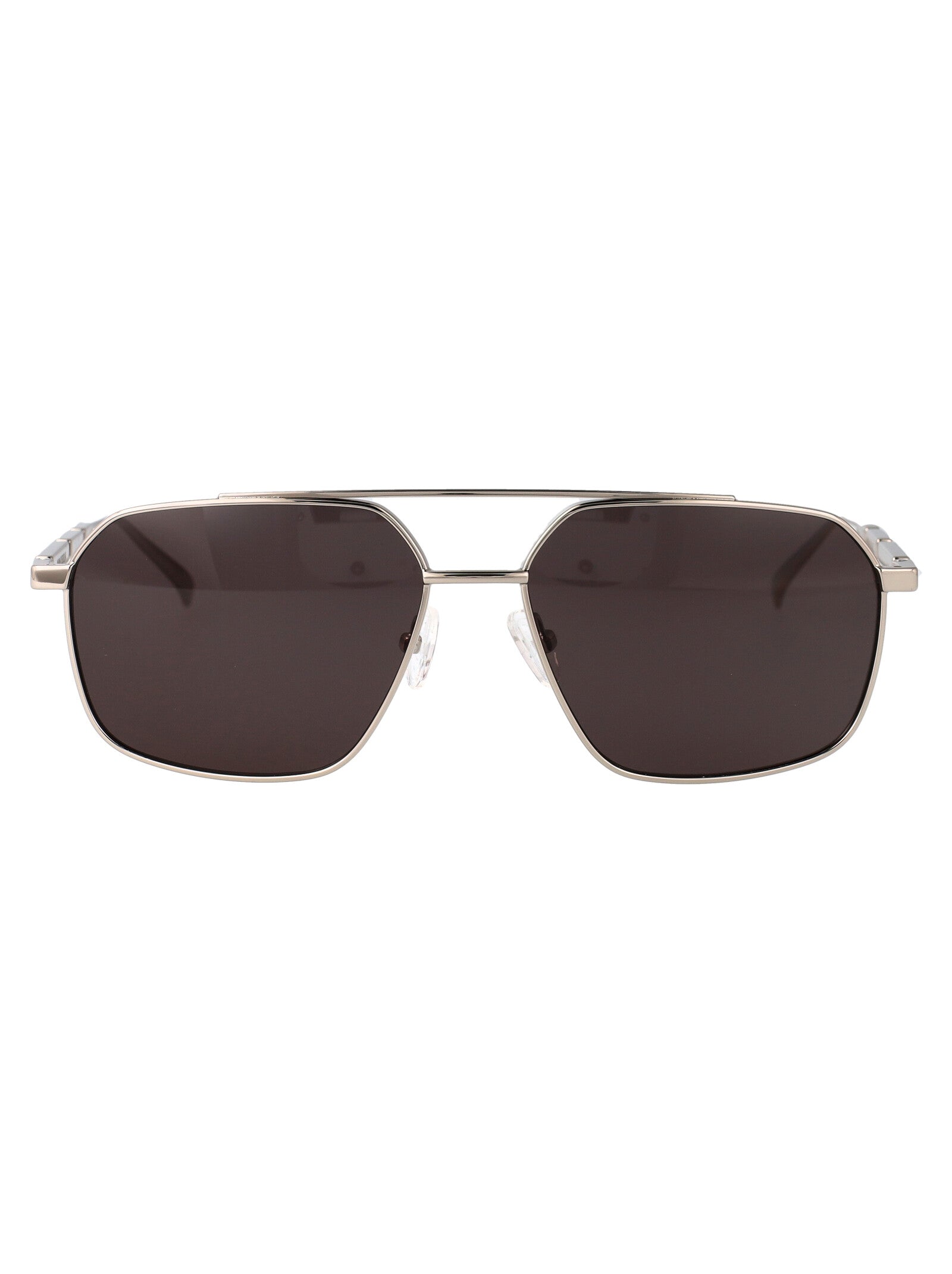 ALEXANDER MCQUEEN Metallic Silver Sunglasses - Spring/Summer 2025 Collection