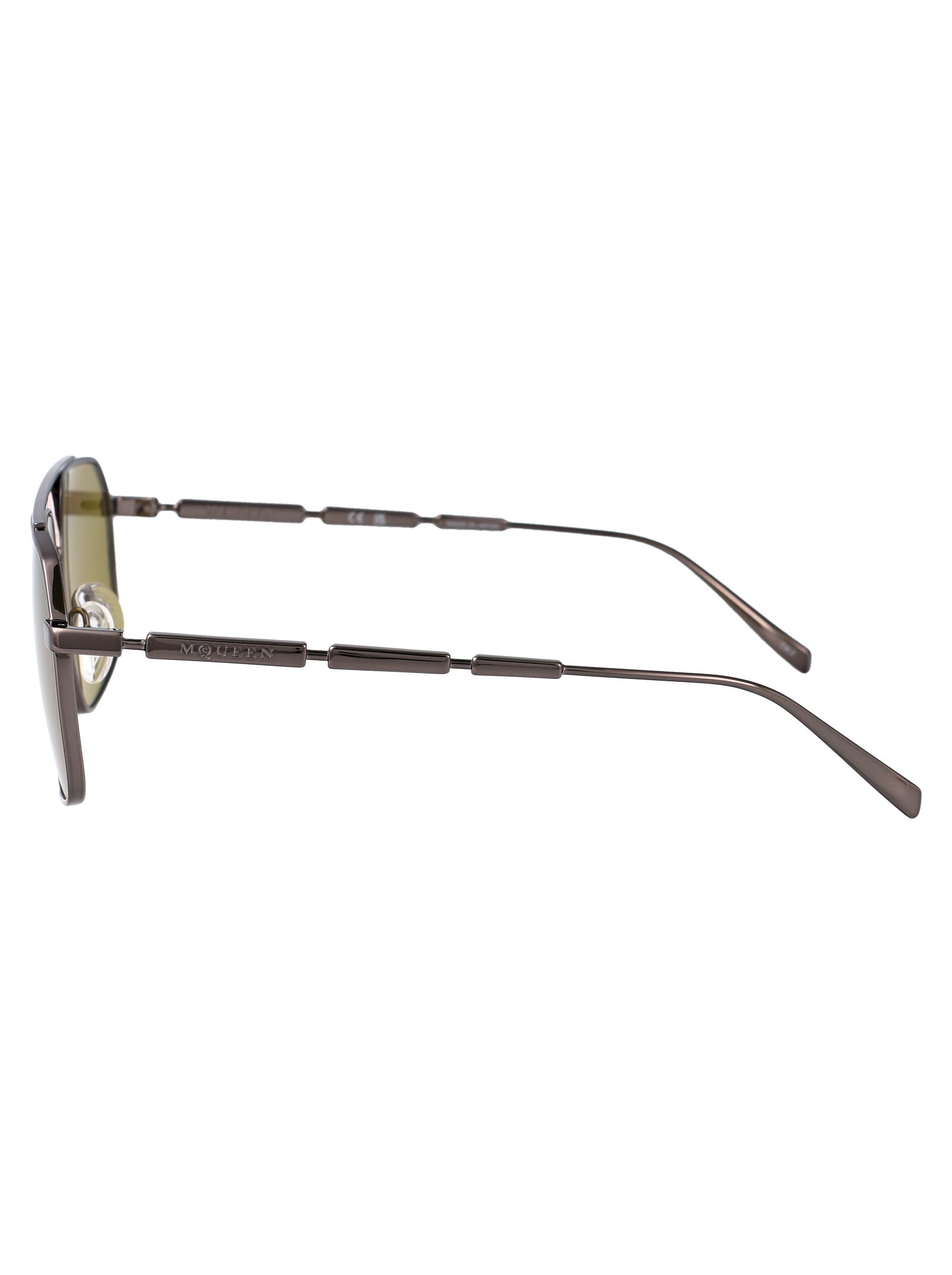 ALEXANDER MCQUEEN Metallic Sunglasses for Women - SS25 Collection