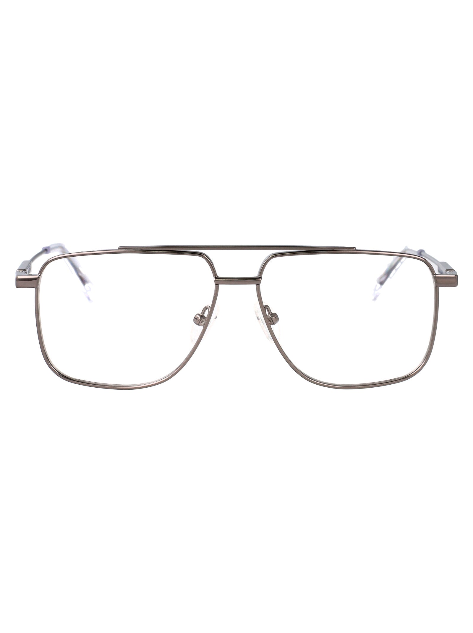 ALEXANDER MCQUEEN Ruthenium Metal Optical Glasses - Unisex Style