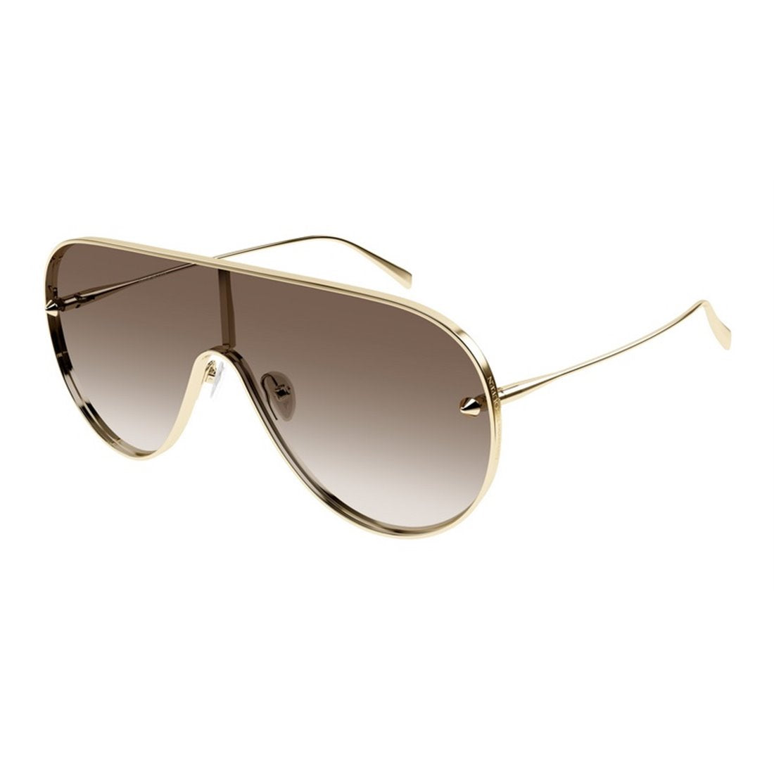 ALEXANDER MCQUEEN Gold Metal Frame Sunglasses