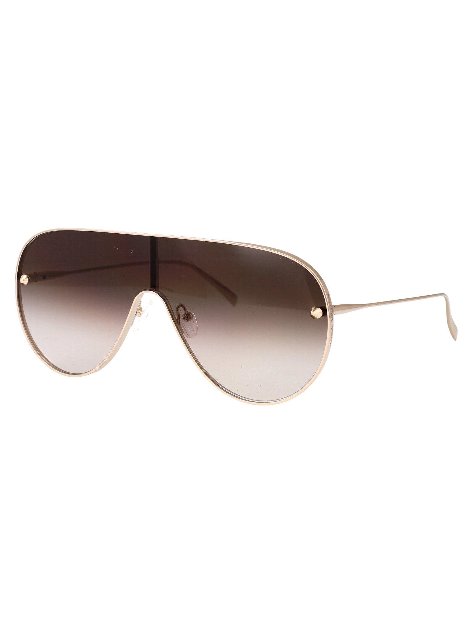 ALEXANDER MCQUEEN Gold Metal Frame Sunglasses