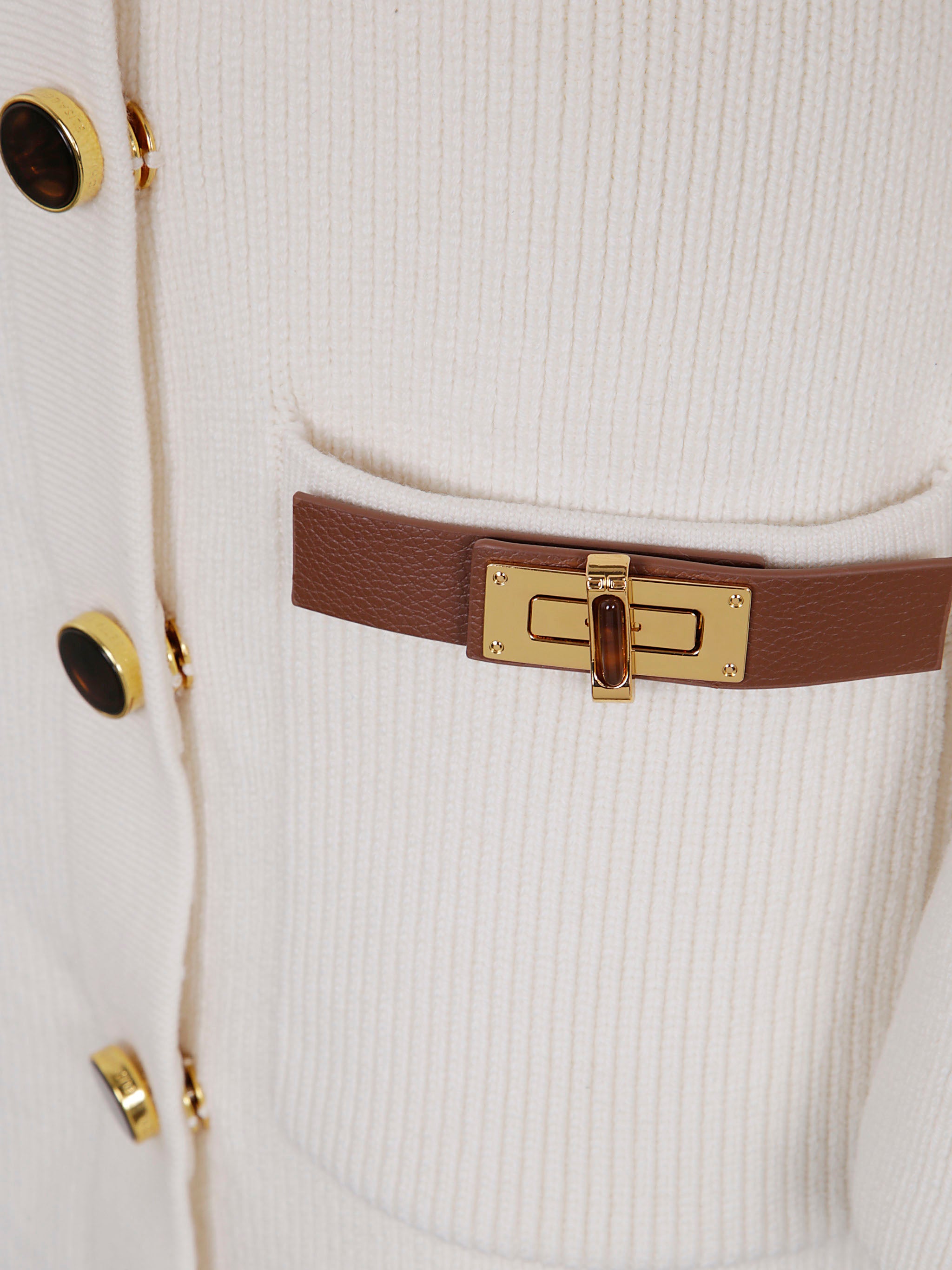 ELISABETTA FRANCHI Figure-Hugging Mini Knit Dress