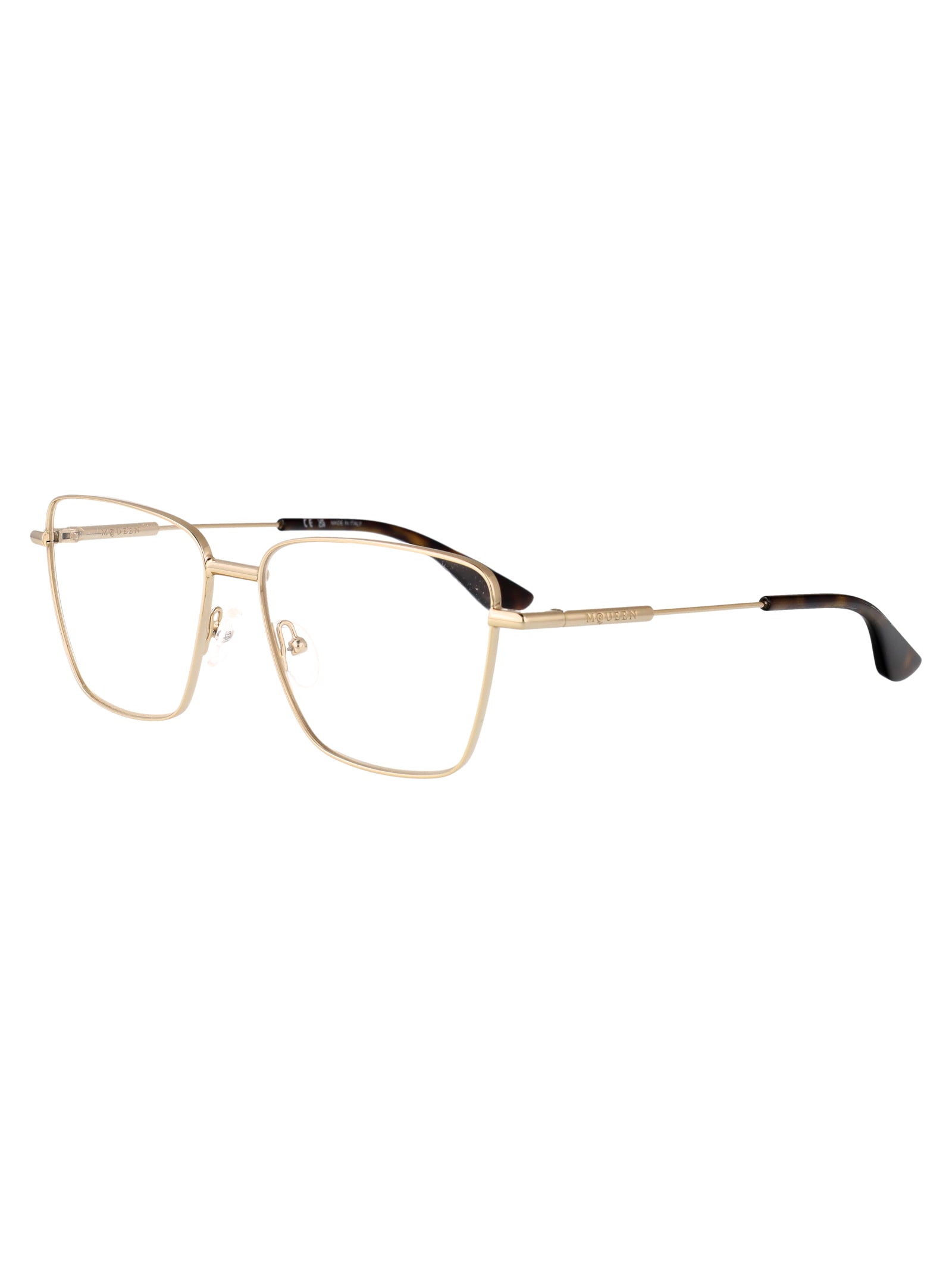 ALEXANDER MCQUEEN Transparent Metal Optical Glasses for Women