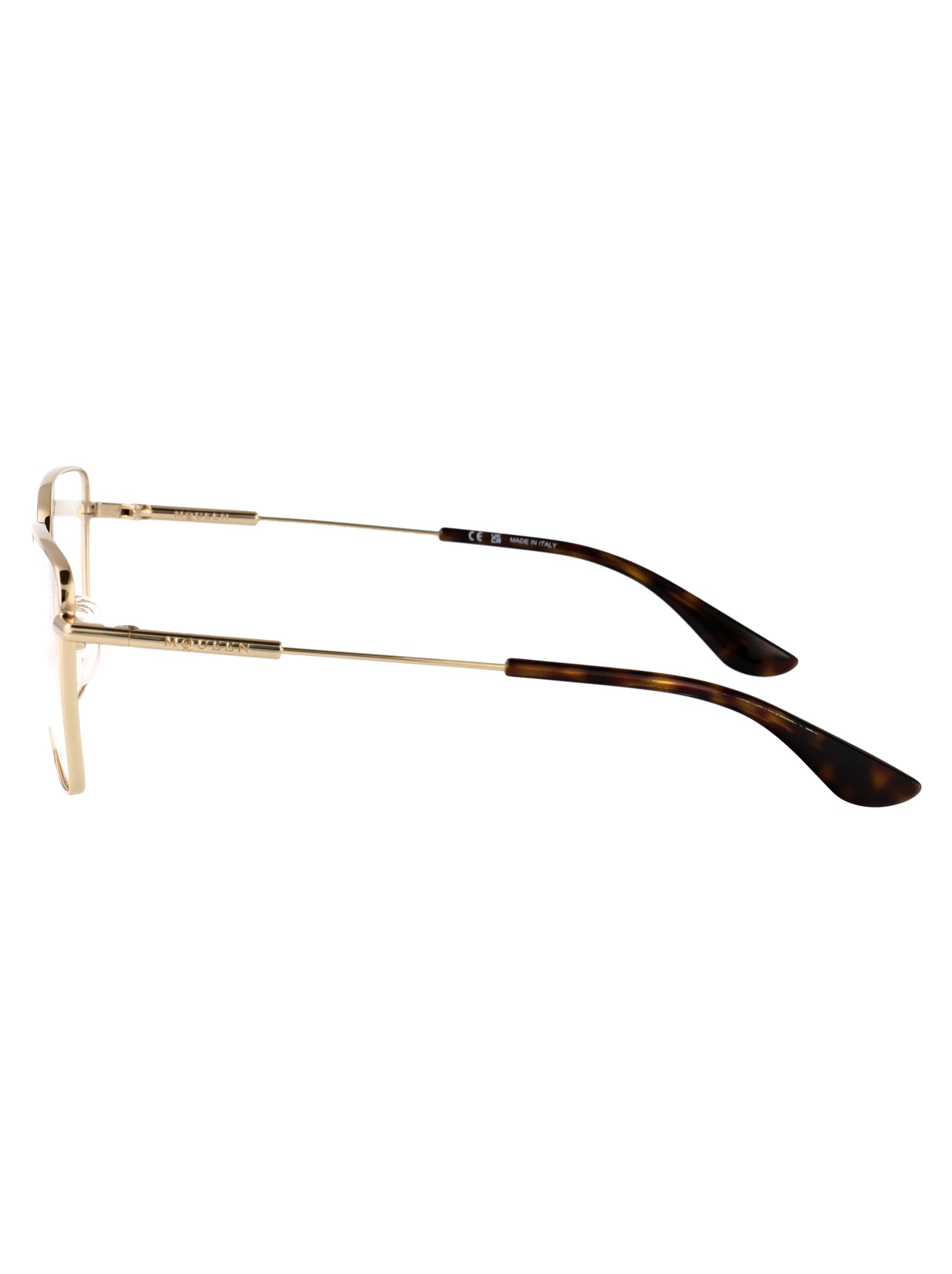 ALEXANDER MCQUEEN Transparent Metal Optical Glasses for Women