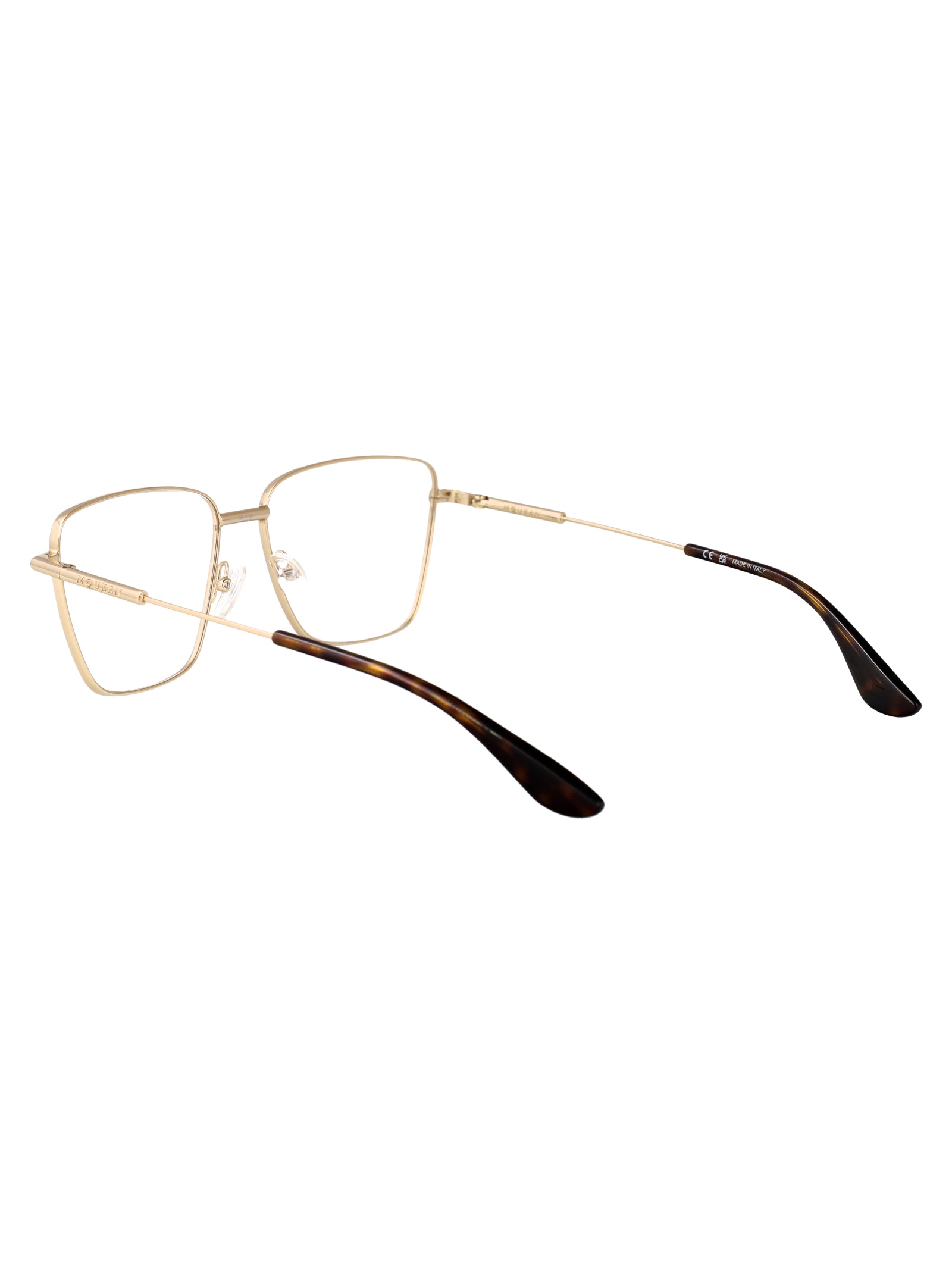 ALEXANDER MCQUEEN Transparent Metal Optical Glasses for Women