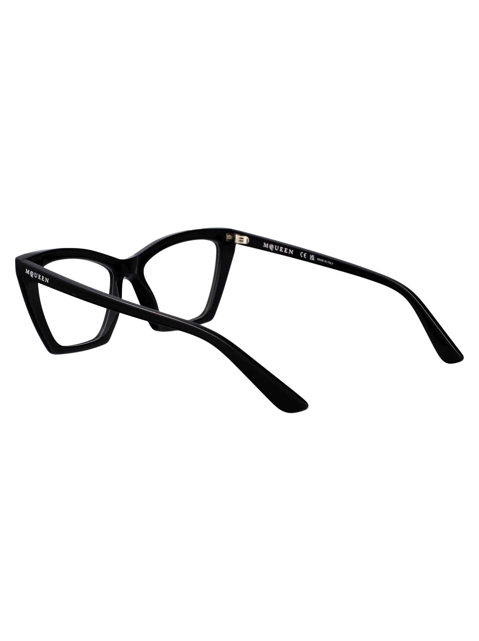 ALEXANDER MCQUEEN Transparent Recycled Acetate Optical Glasses for Women