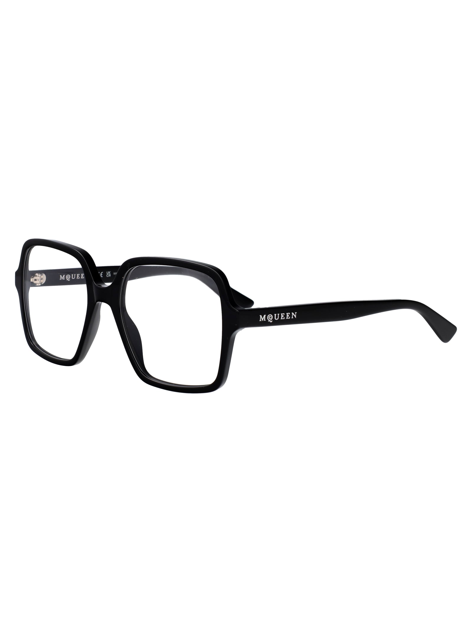 ALEXANDER MCQUEEN Transparent Recycled Acetate Optical Glasses for Women