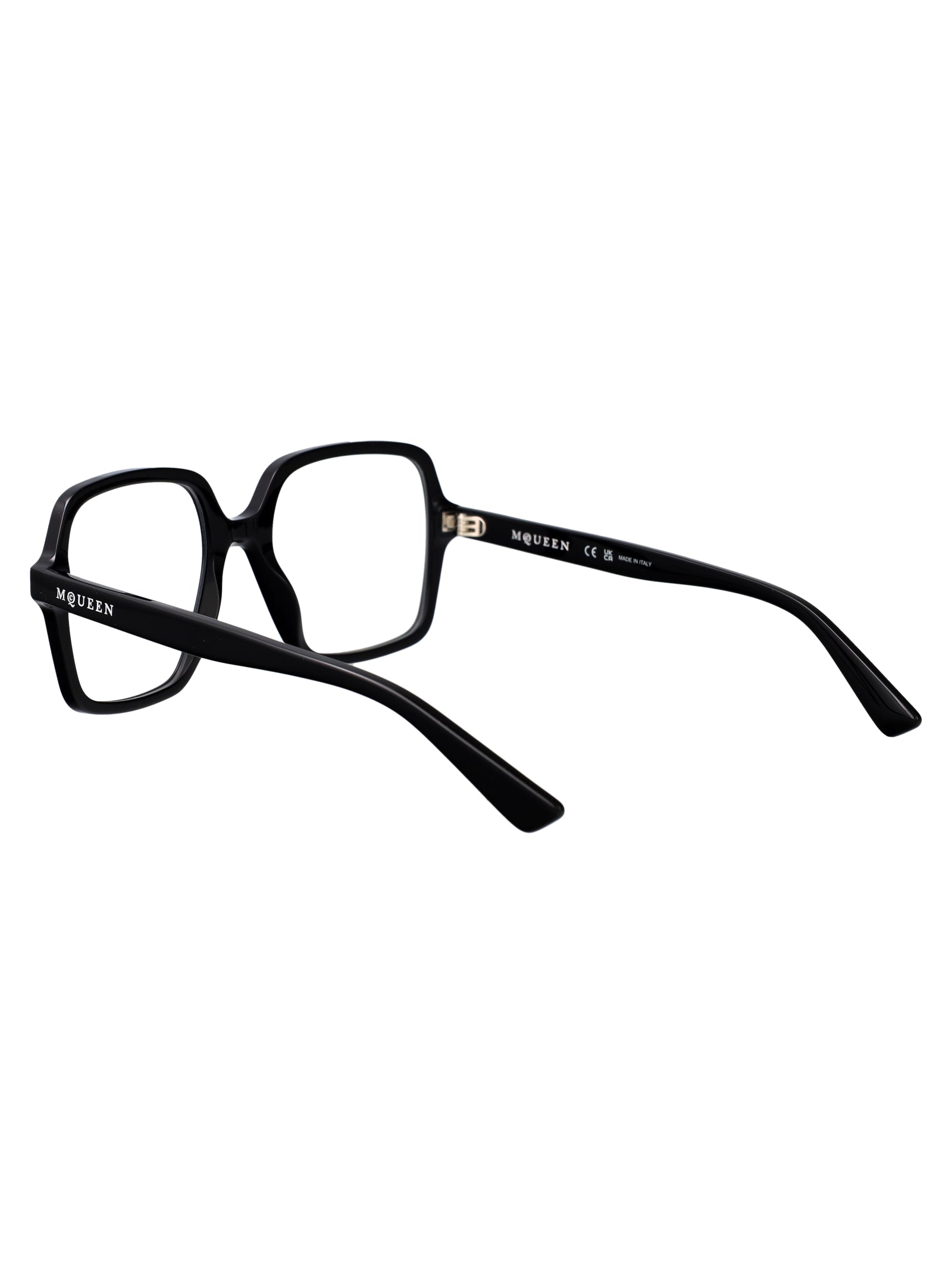 ALEXANDER MCQUEEN Transparent Recycled Acetate Optical Glasses for Women