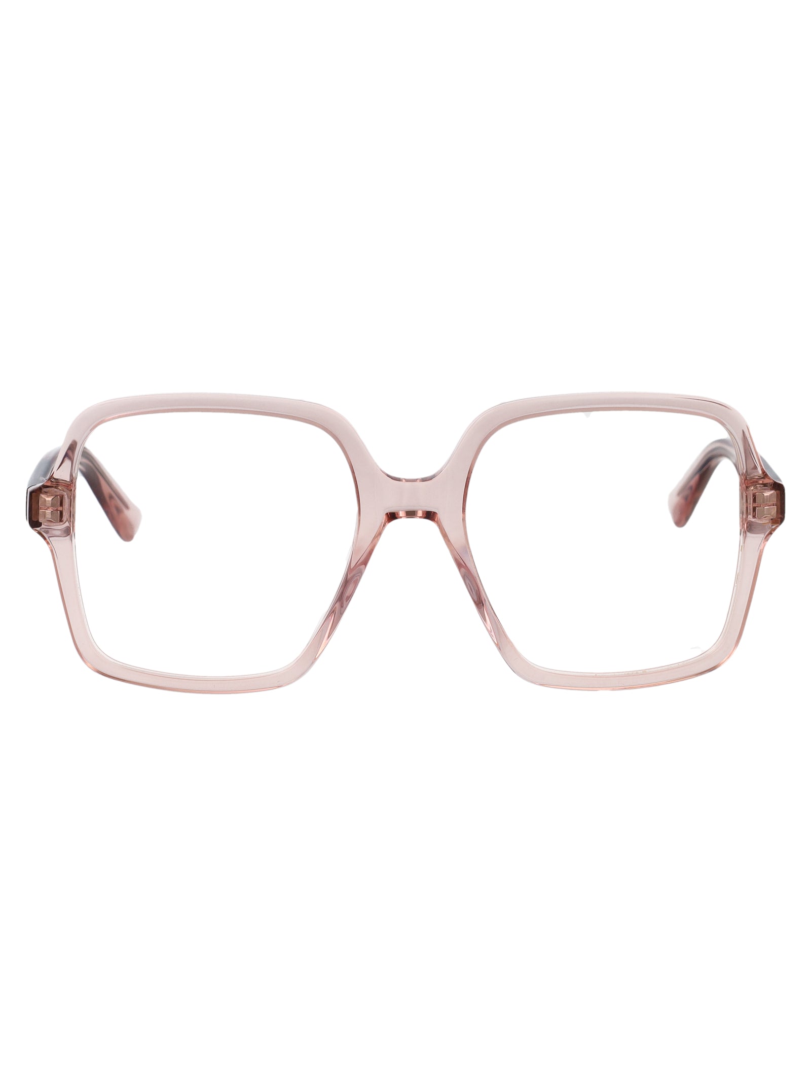 ALEXANDER MCQUEEN Transparent Recycled Acetate Optical Glasses for Women