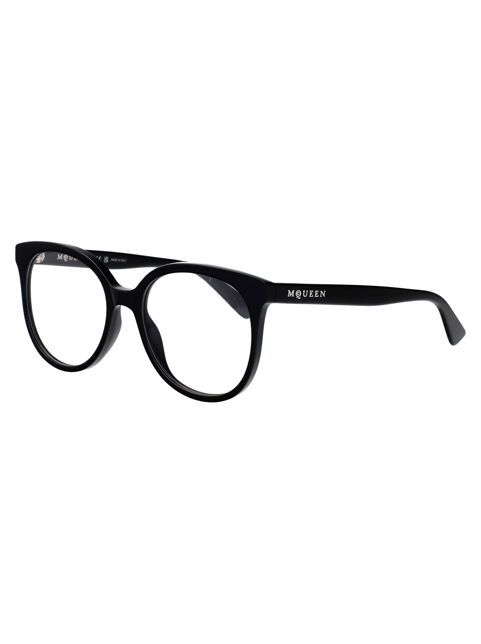 ALEXANDER MCQUEEN Transparent Recycled Acetate Optical Glasses for Women