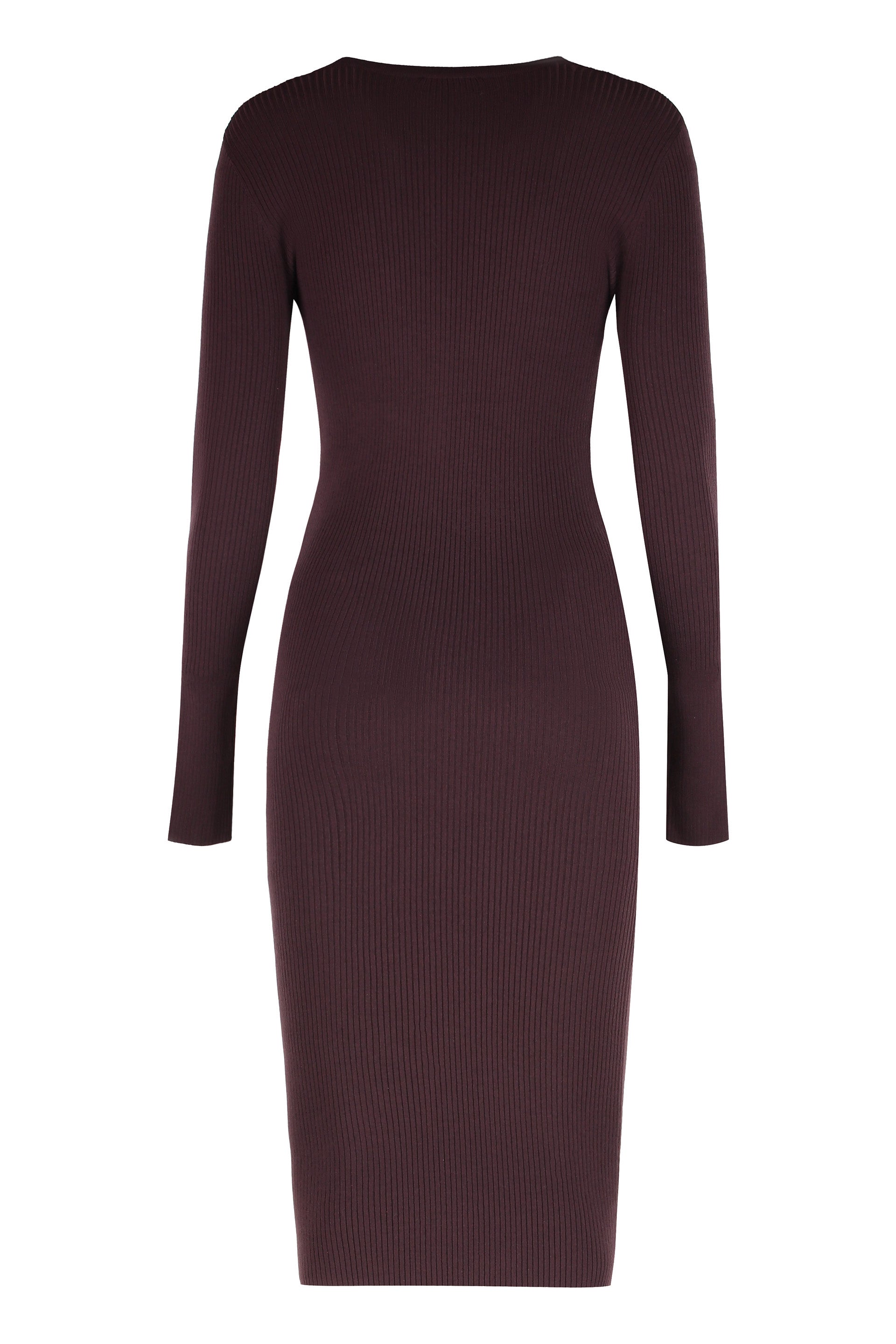 ELISABETTA FRANCHI Ribbed Knit Sweater with Button Detail