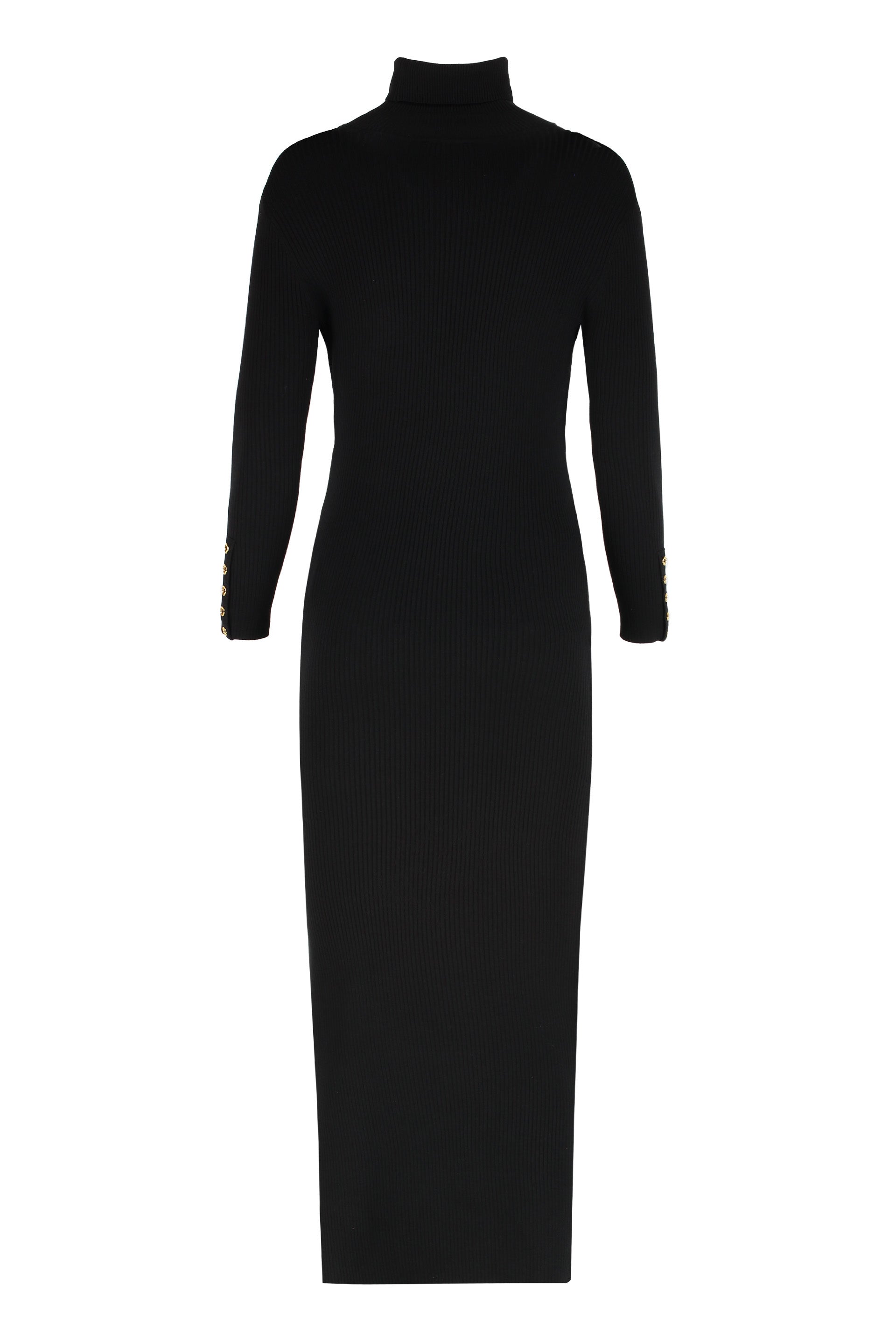 ELISABETTA FRANCHI Ribbed Knit Shirt with Front Pocket and High Collar