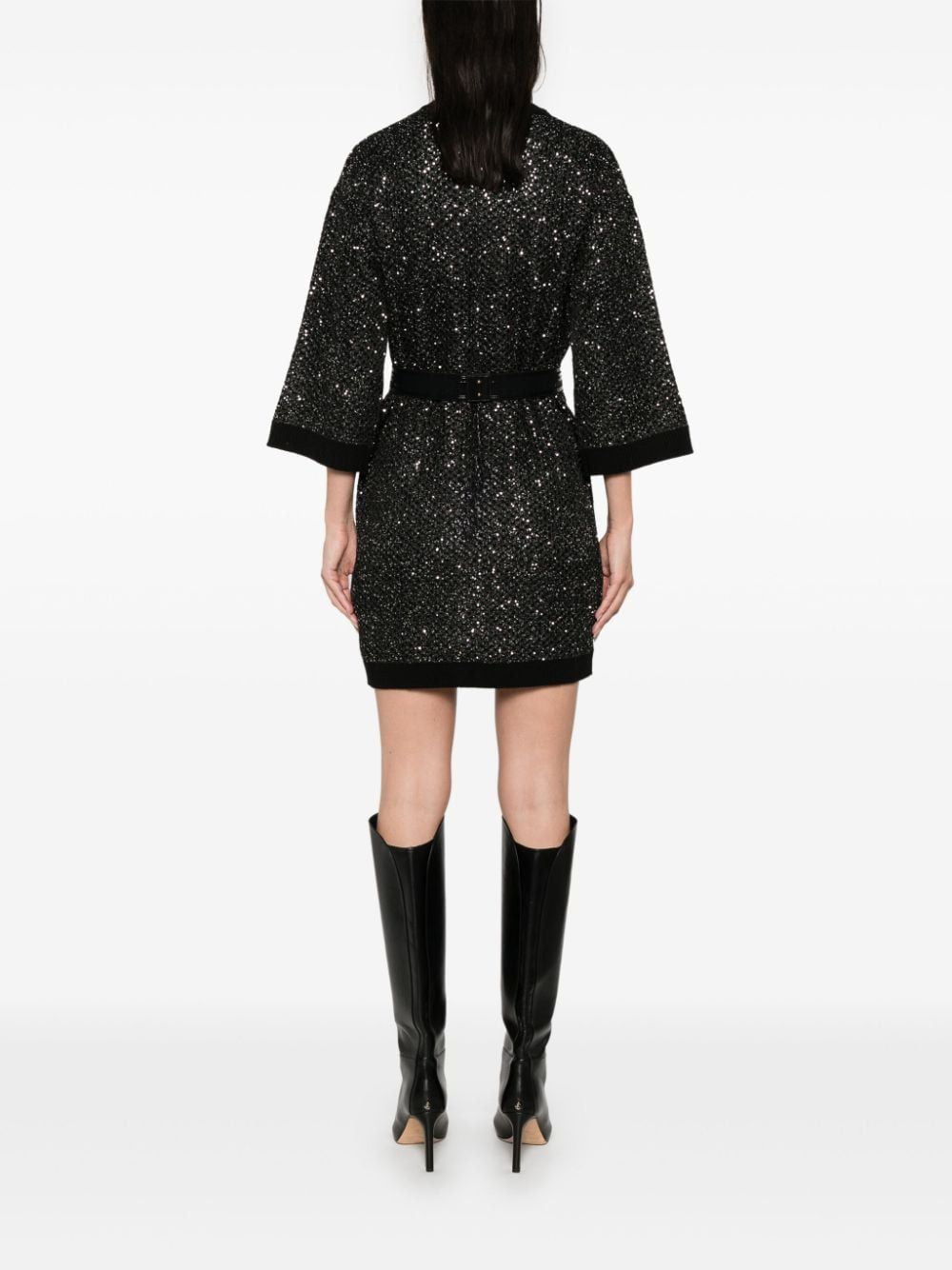 ELISABETTA FRANCHI Sequin Embellished Mini Dress - Women’s Fashion for FW24