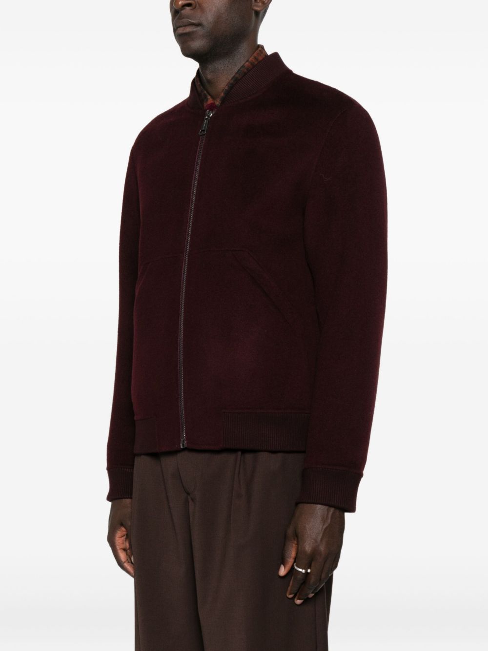 AMARANTO Modern Fit Purple Jacket for Men