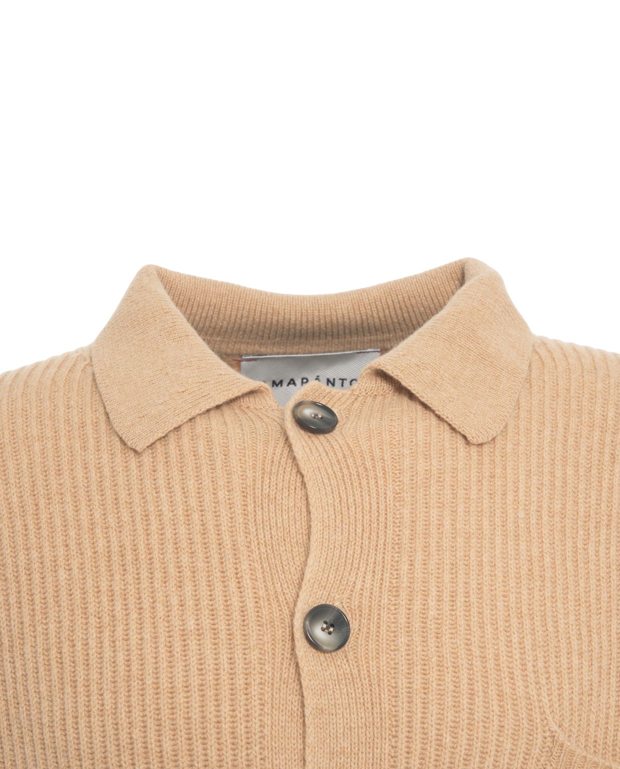 AMARANTO Ribbed Button-Up Cardigan for Men