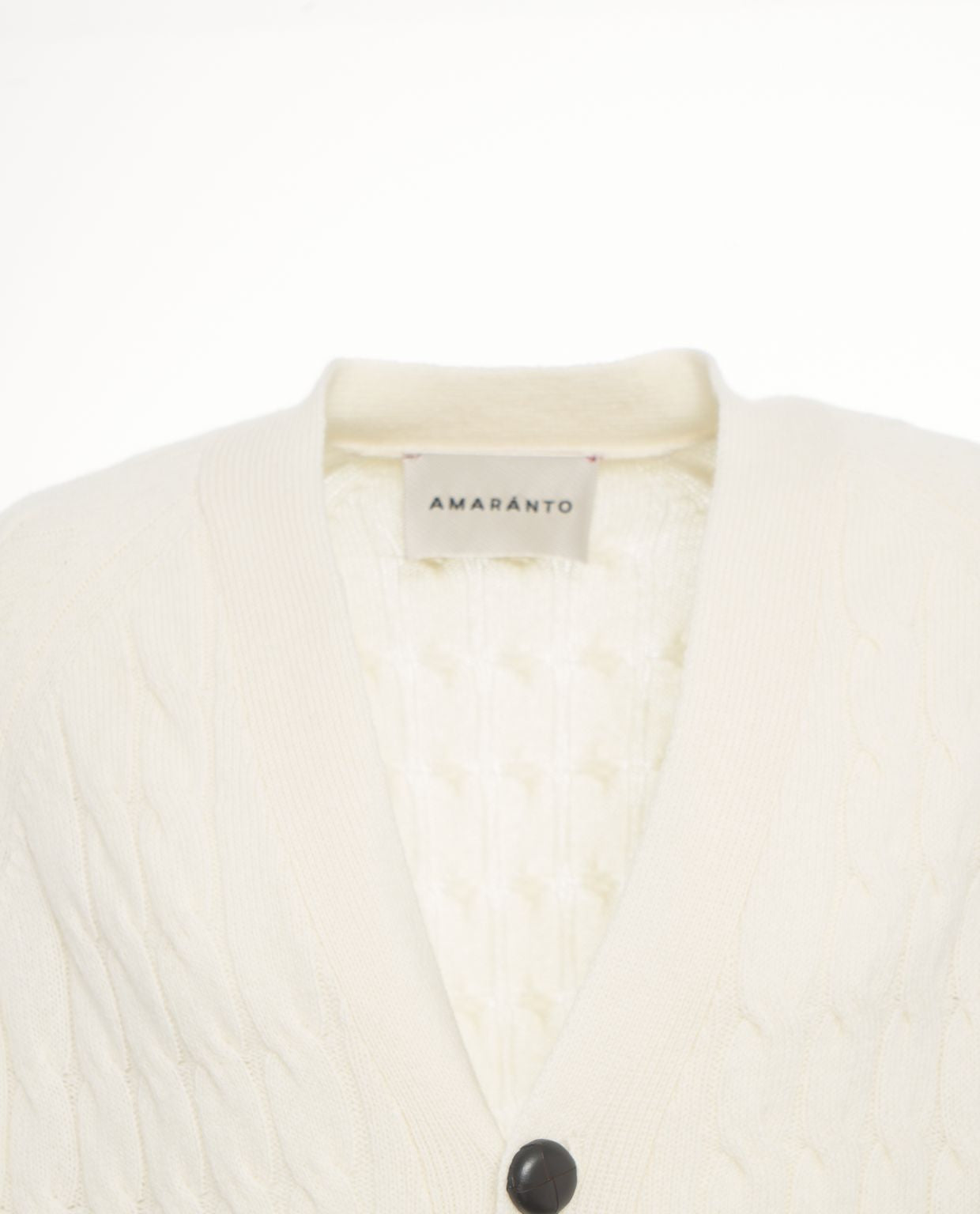 AMARANTO Classic Cable Knit Cardigan for Men