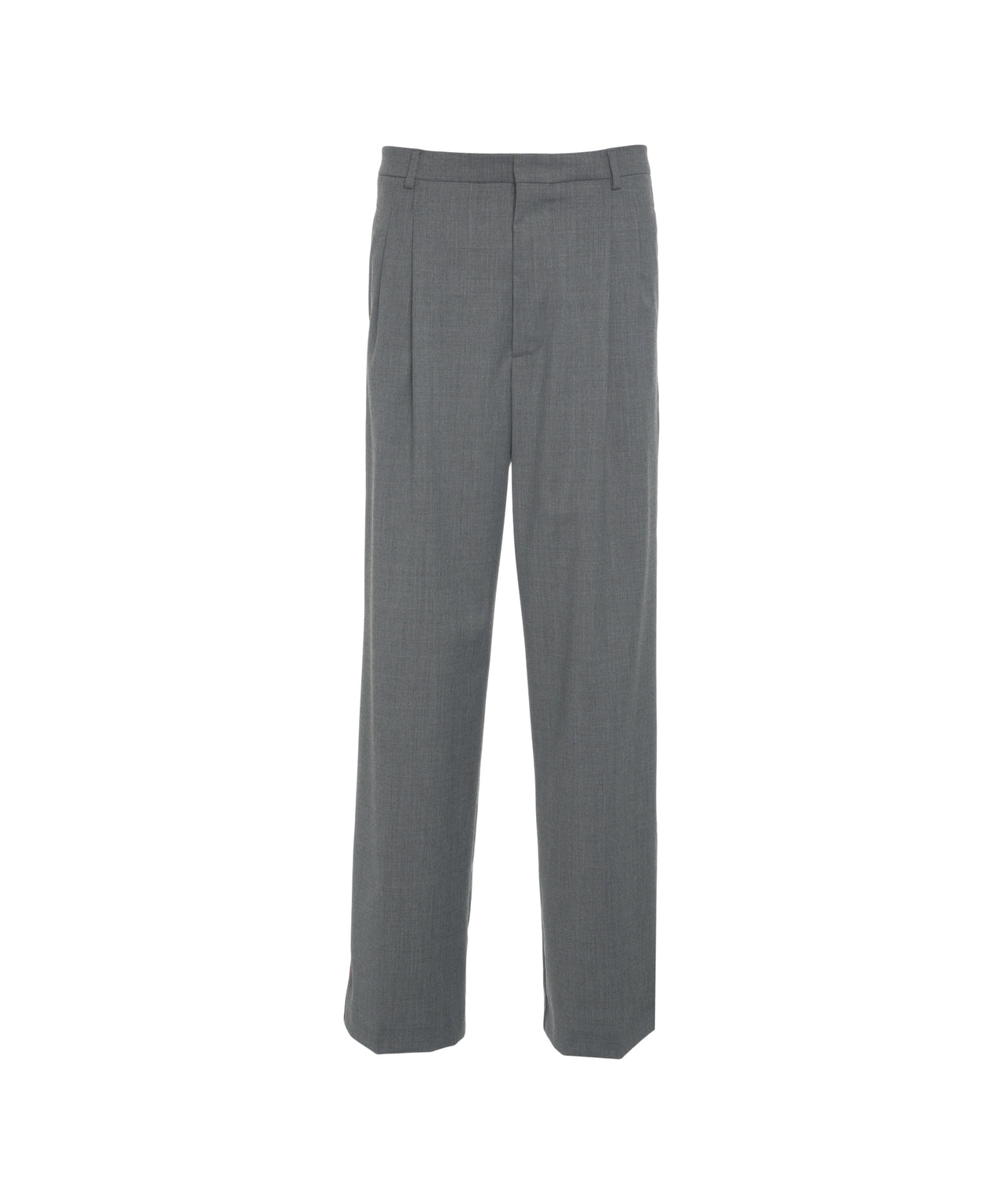 AMARANTO Straight Leg Pleated Trousers for Men