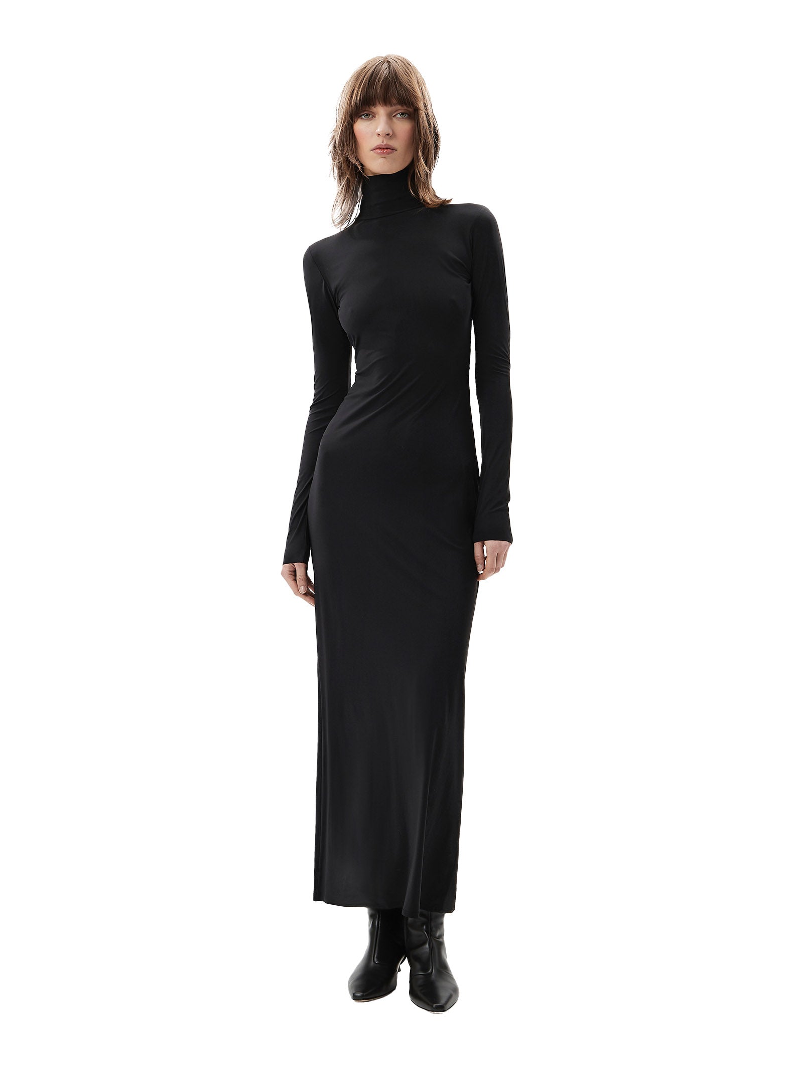 AMAZUIN Stylish High Collar Mini Dress for Women