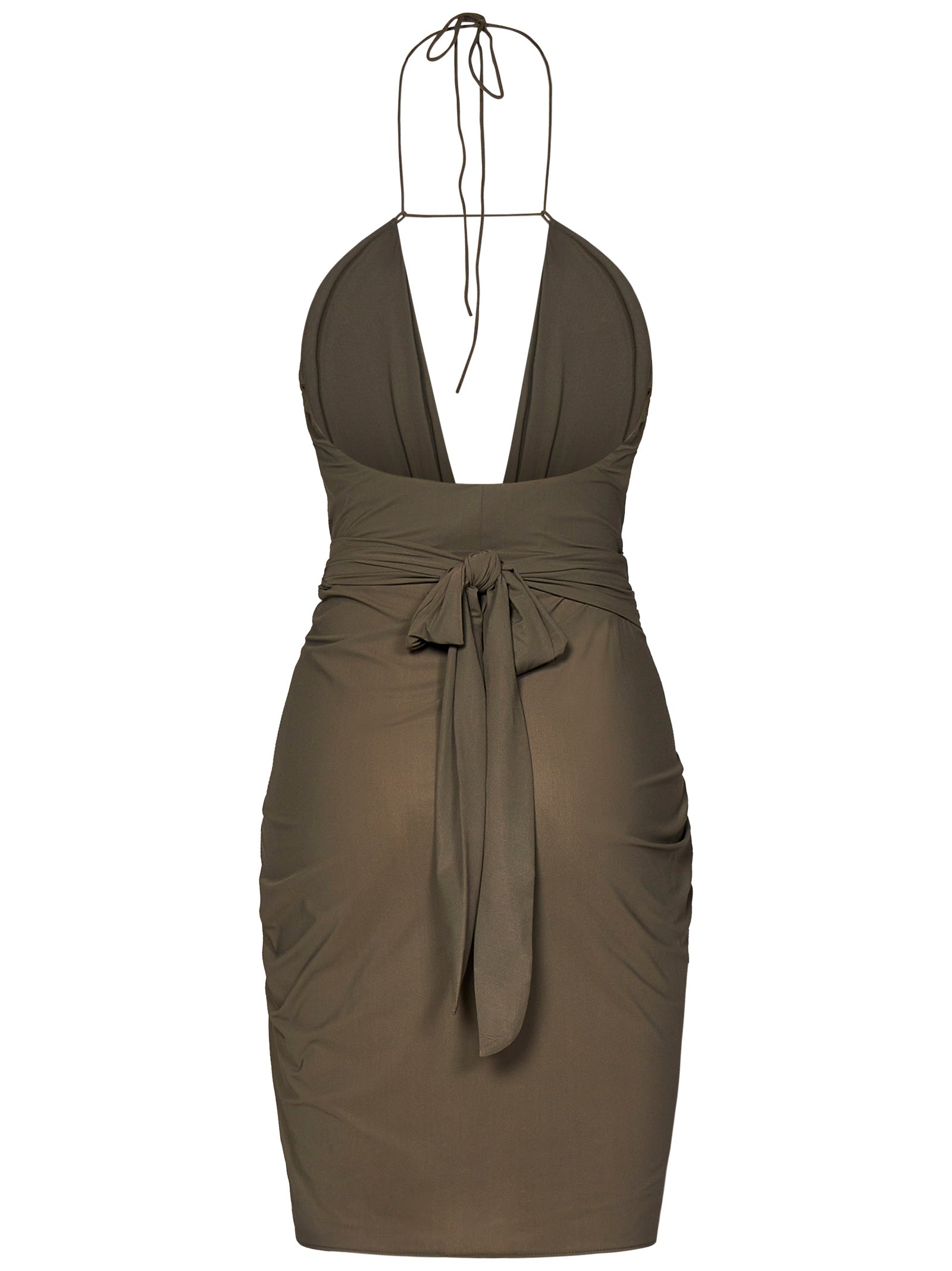 AMAZUIN Flattering V-Neck Crossover Mini Dress