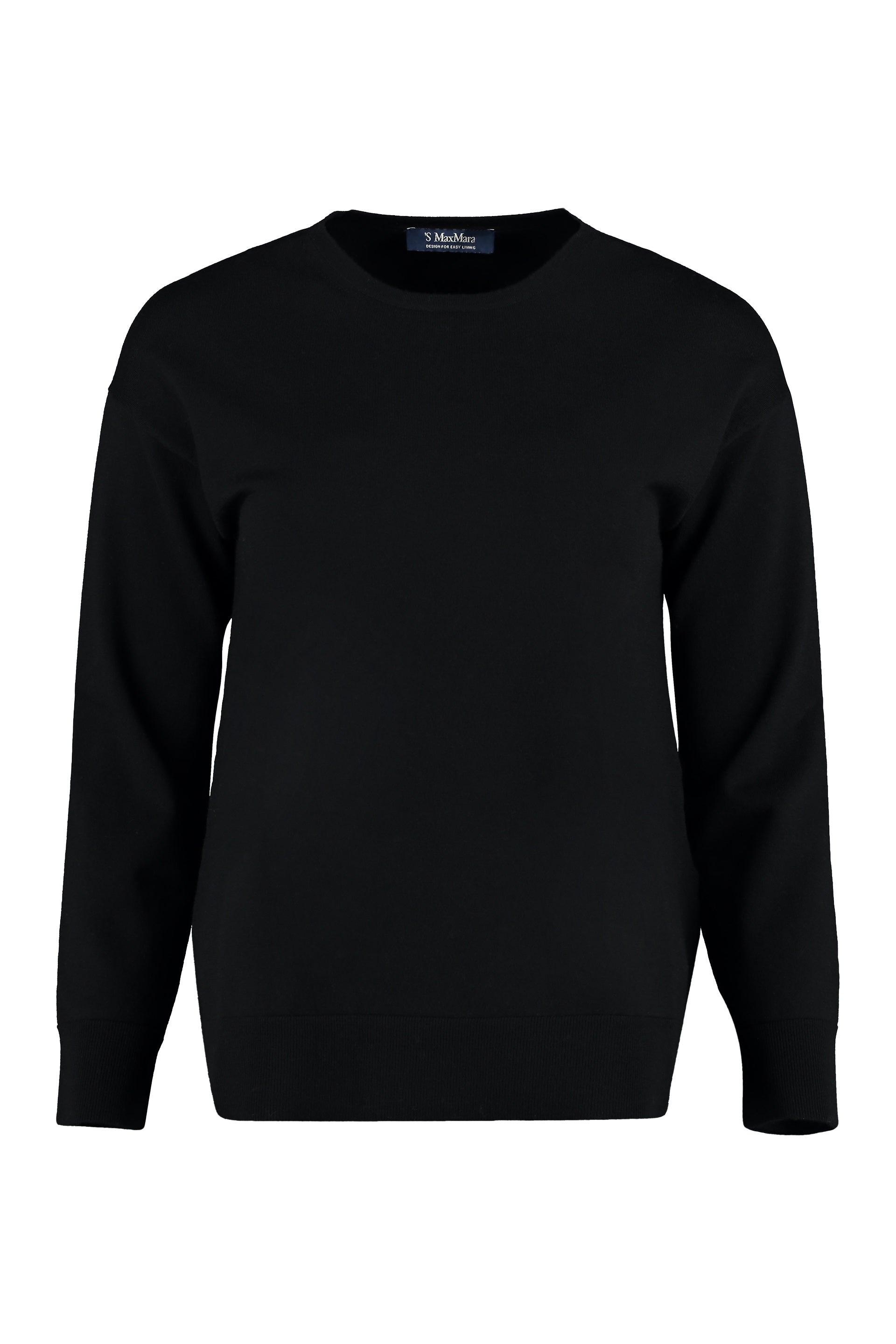 S MAX MARA Crew-Neck Sweater with Ribbed Details