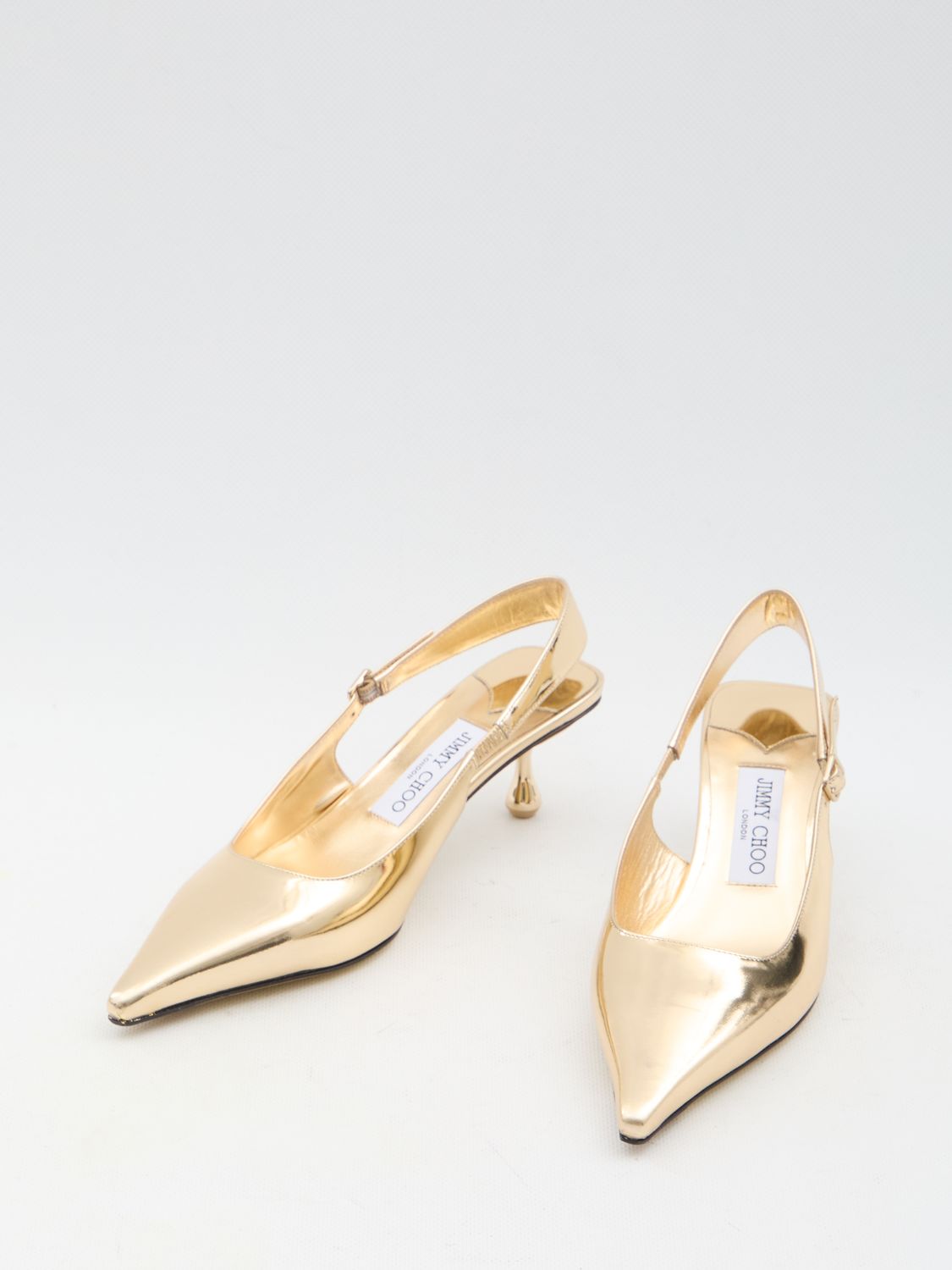 JIMMY CHOO Elegant Leather Slingback Pumps