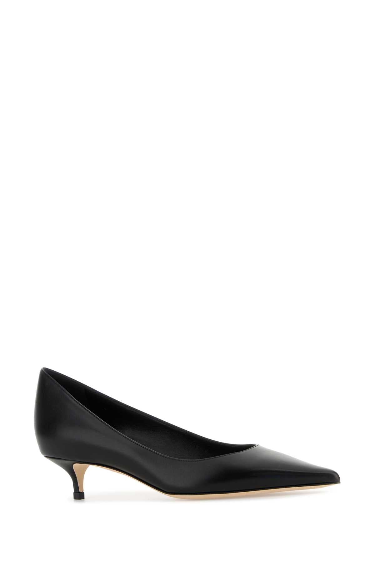 JIMMY CHOO Amelia Leather Pumps with Kitten Heel