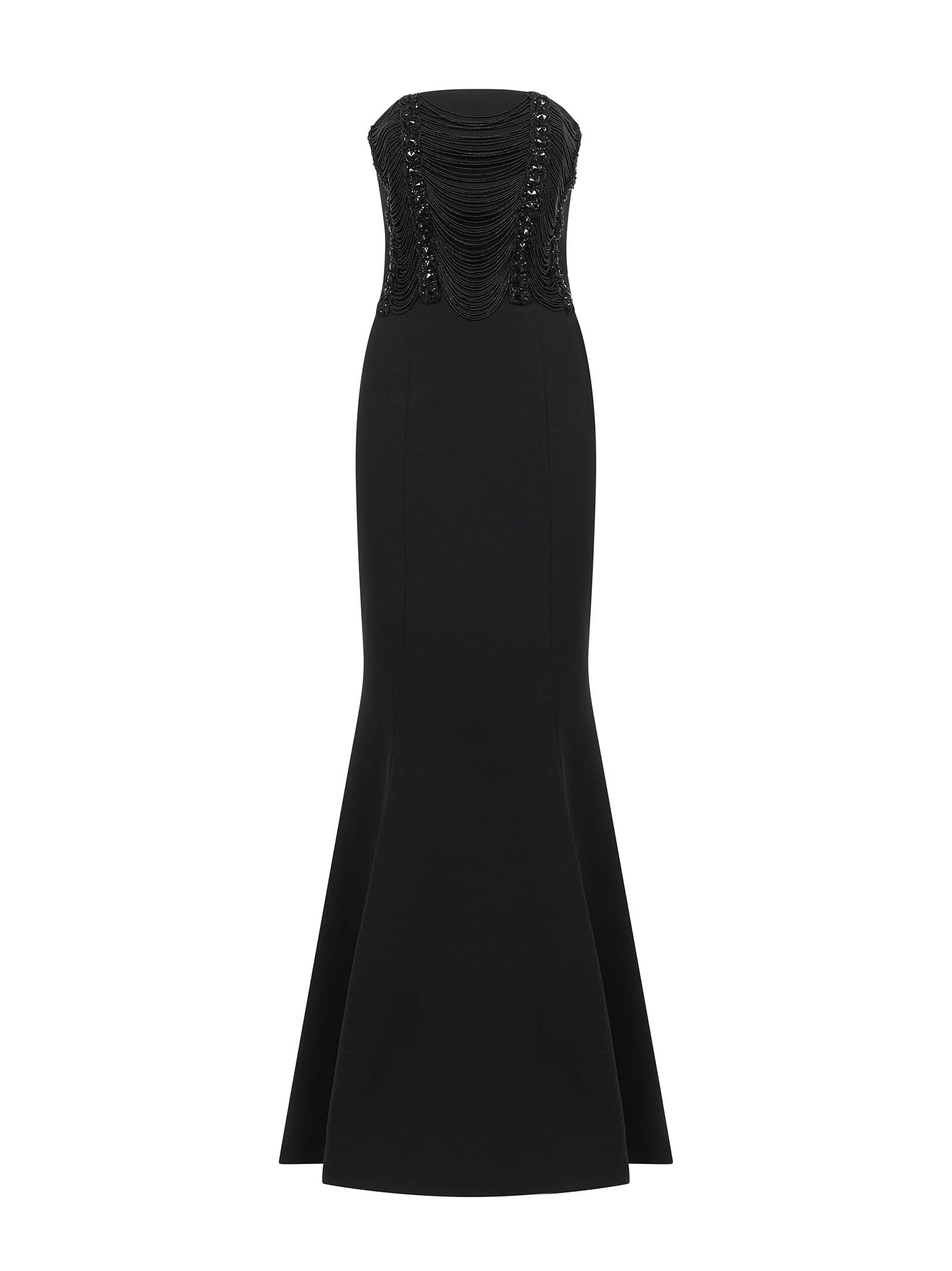 AMEN Elegant Mermaid Dress with Fitted Bustier - FW25