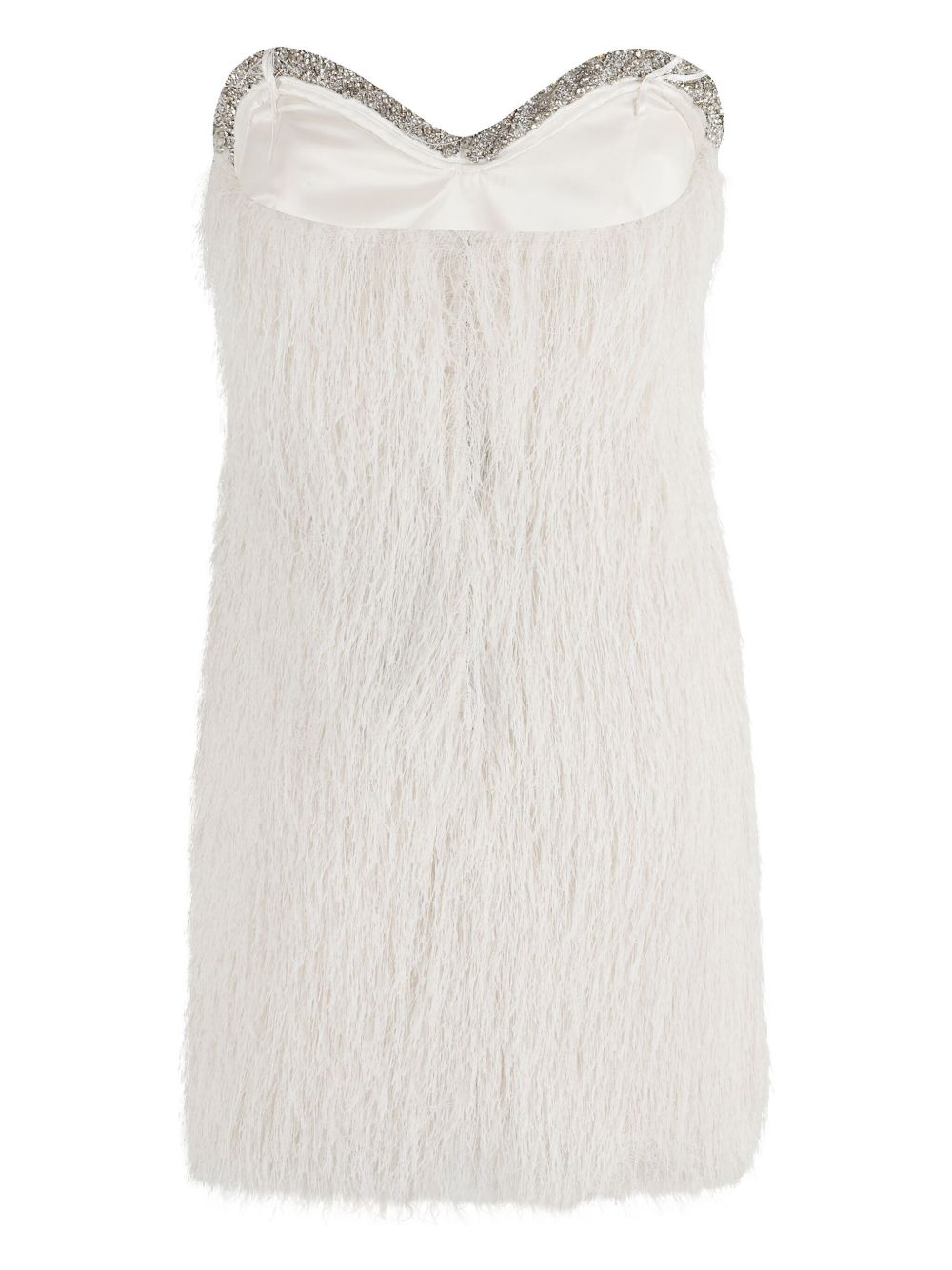 AMEN Chic Bustier Fringed Mini Dress