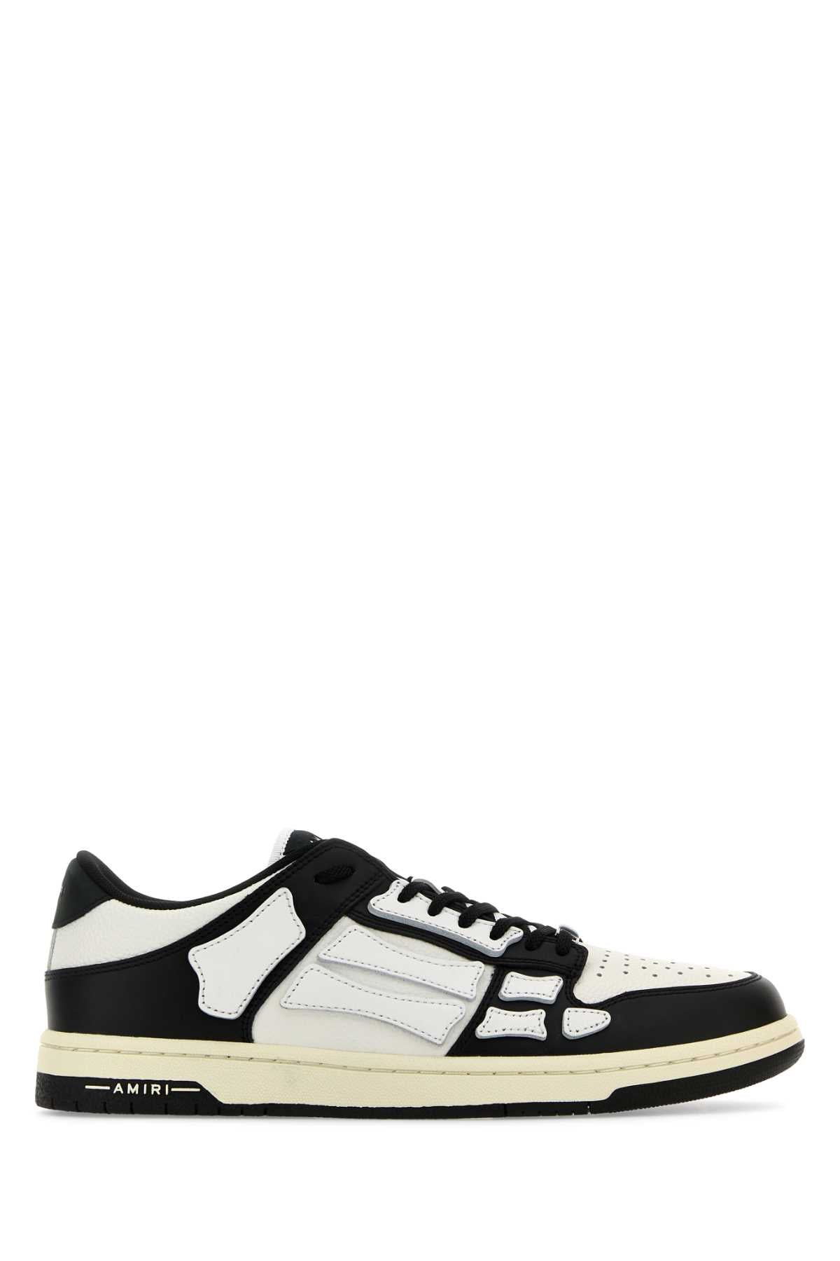 AMIRI Two-Tone Leather SKEL Top Low Sneakers for Men