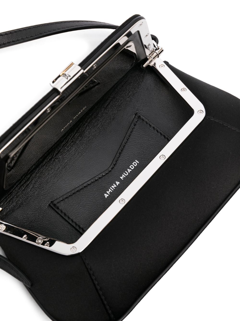 AMINA MUADDI Mini Satin Shoulder Handbag