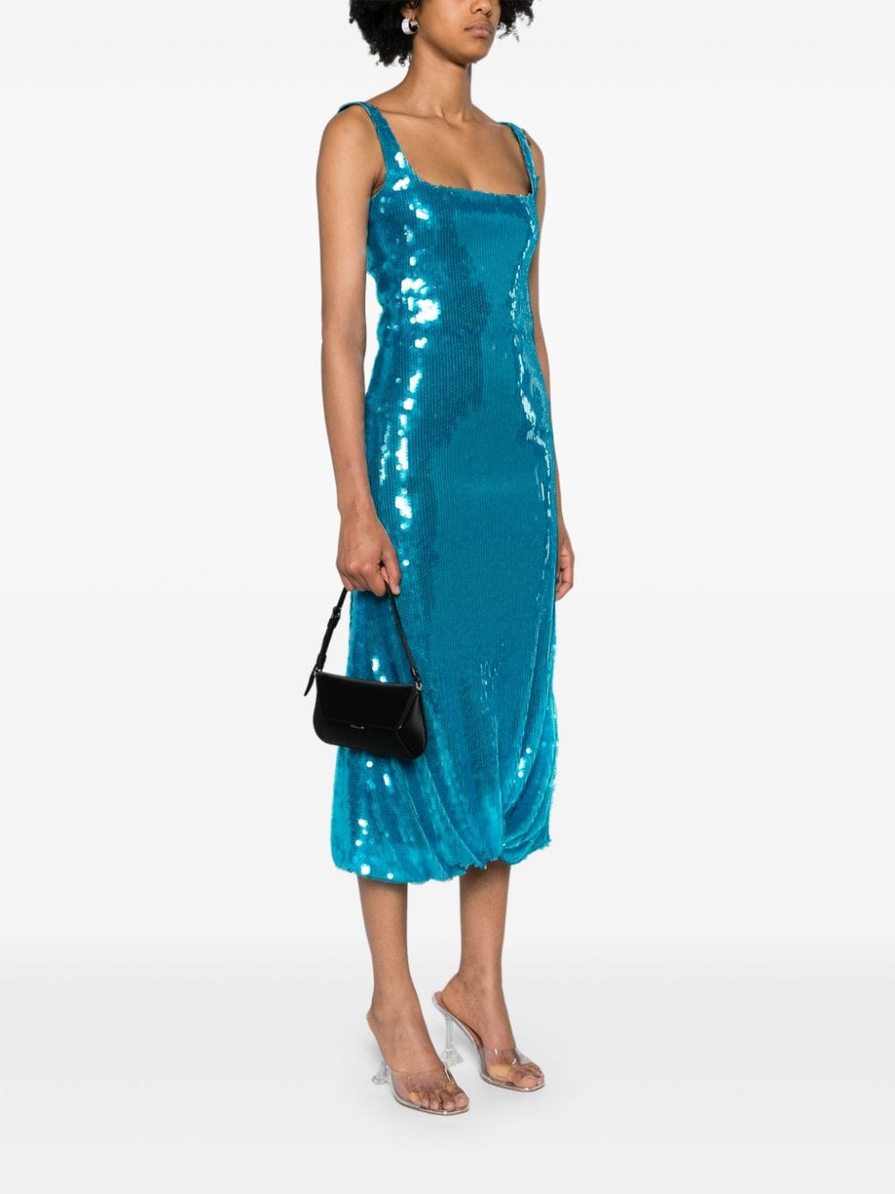 AMINA MUADDI Mini Satin Shoulder Handbag