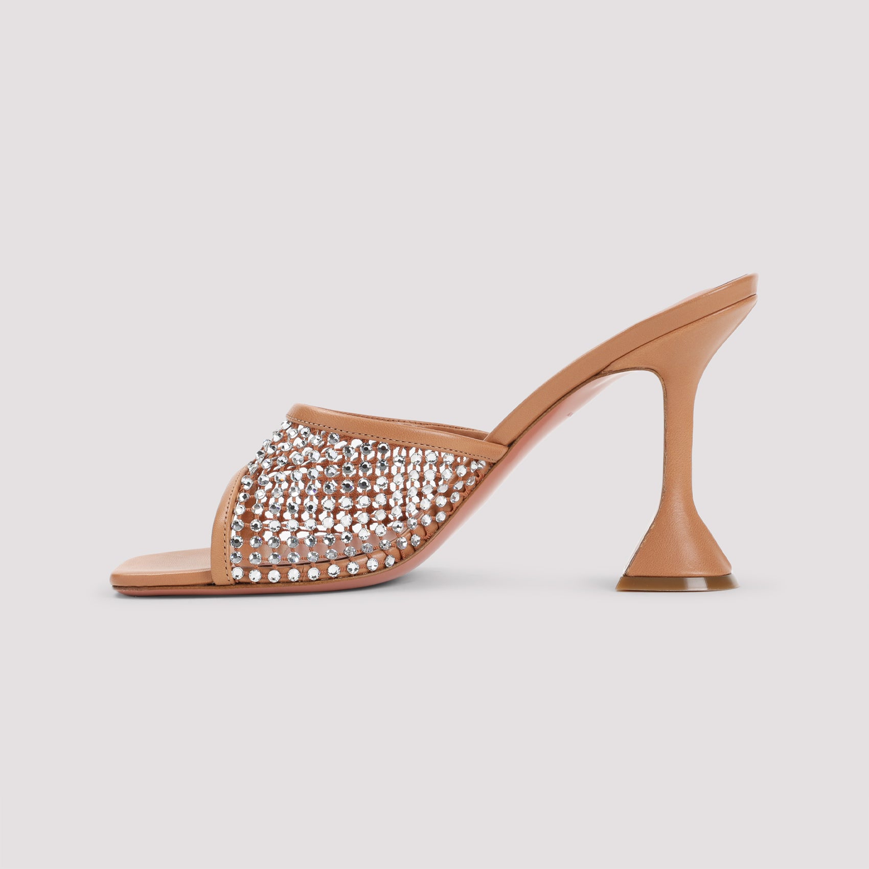 AMINA MUADDI Elegant Crystal-Embellished Sandals with 9.5 cm Heel